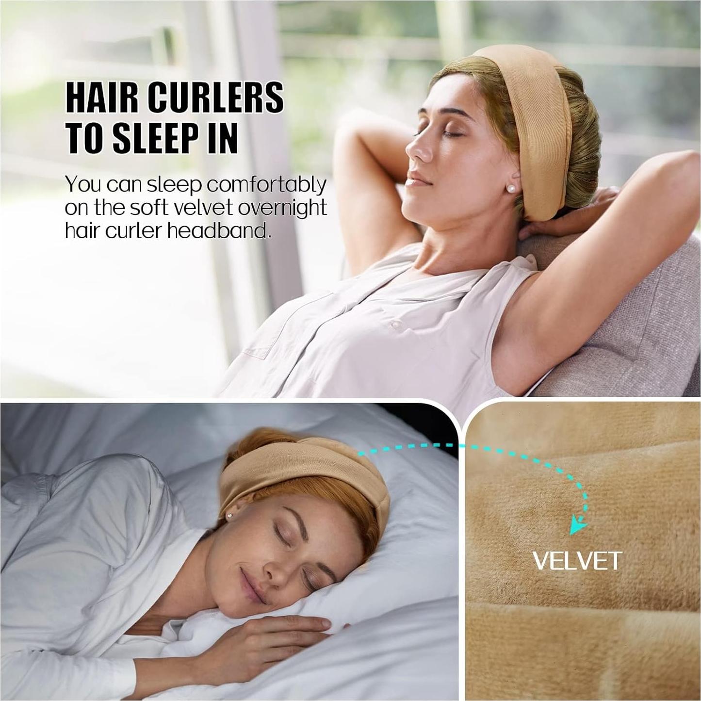 Diadema Rizador Sin Calor Fitifun Beige 155cm Terciopelo