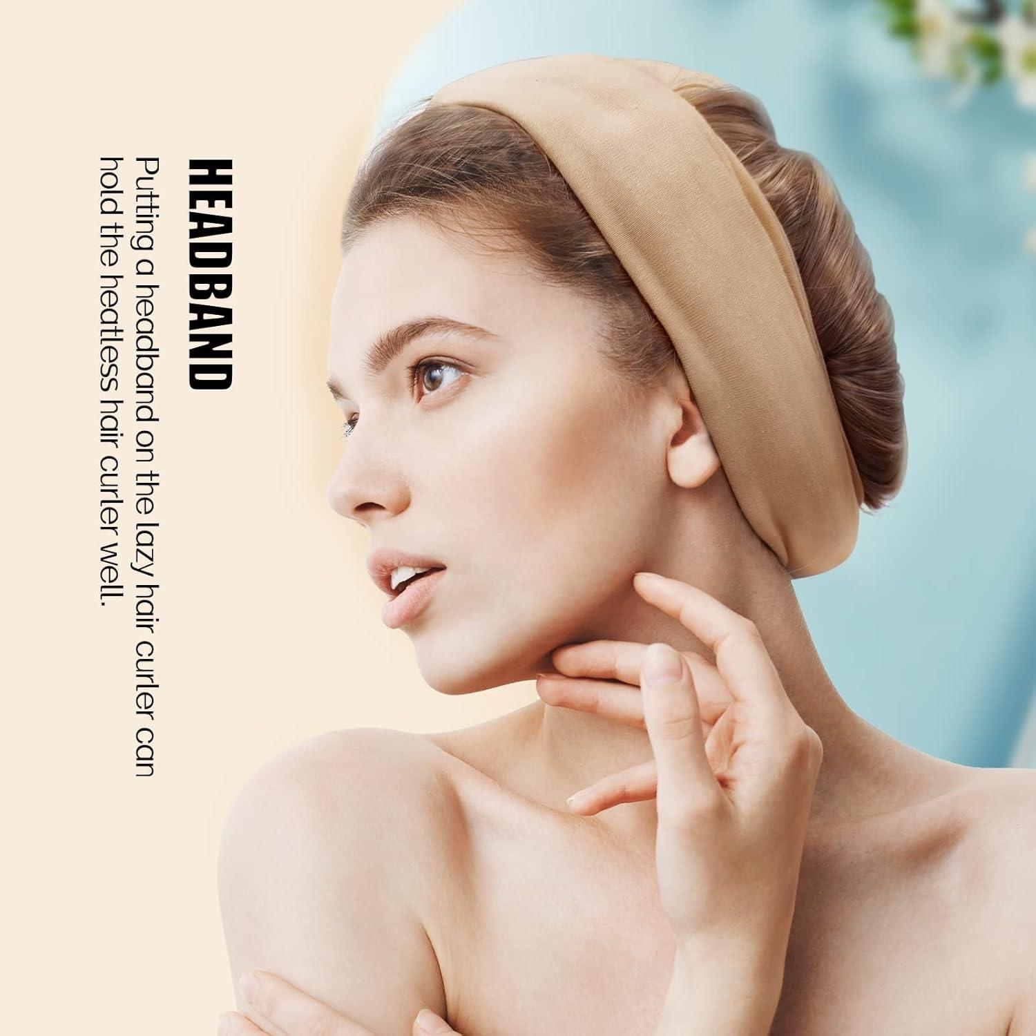 Diadema Rizador Sin Calor Fitifun Beige 155cm Terciopelo