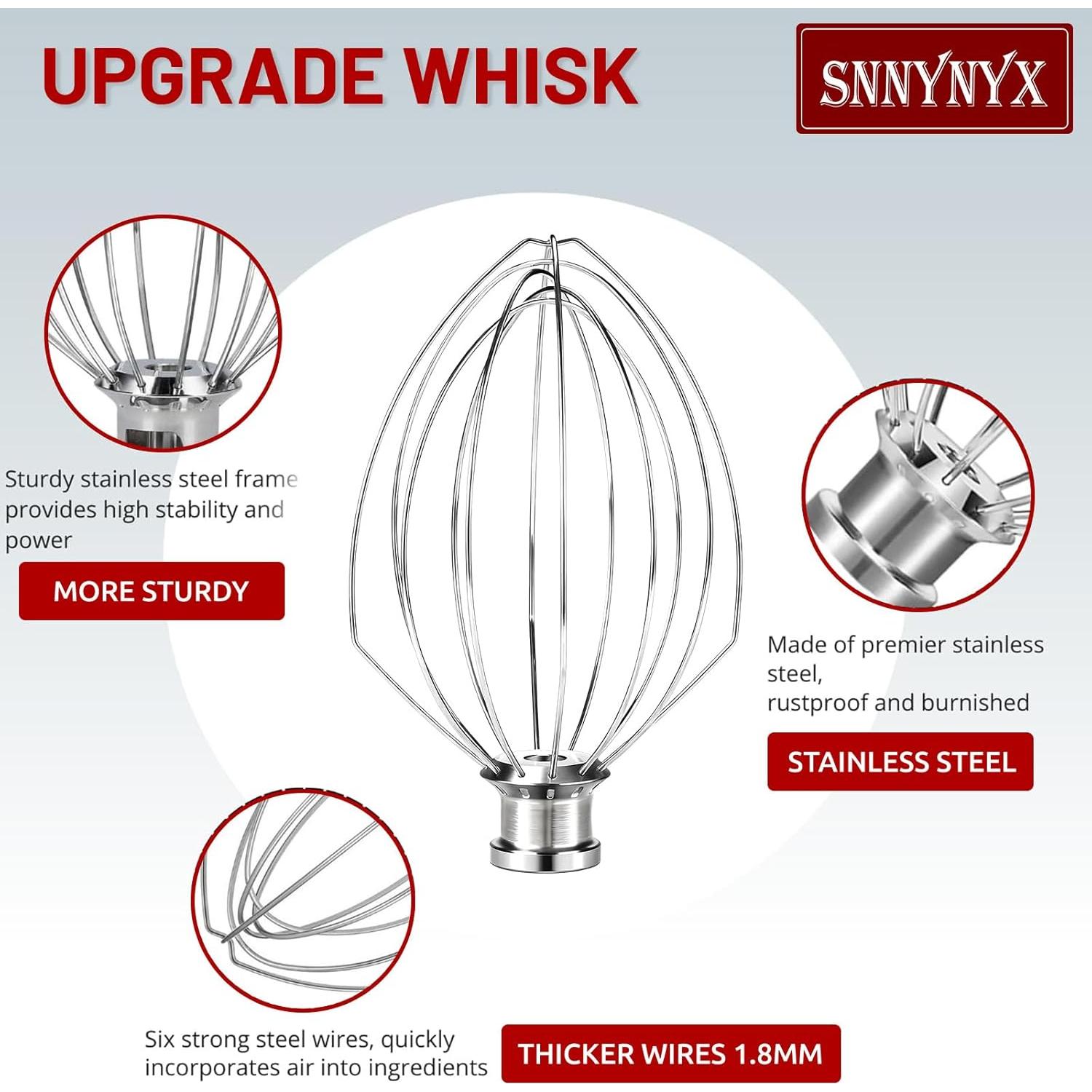 Batidor de Alambre K5A KitchenAid Acero Inoxidable 18/8 6 Qt