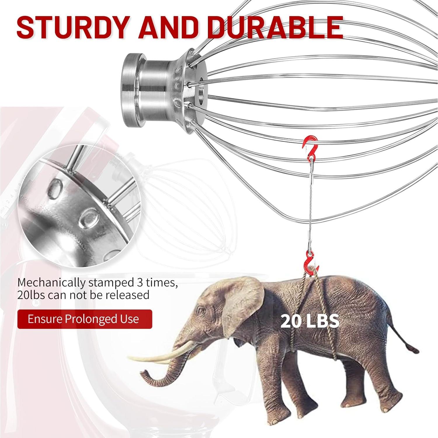 Batidor de Alambre K5A KitchenAid Acero Inoxidable 18/8 6 Qt