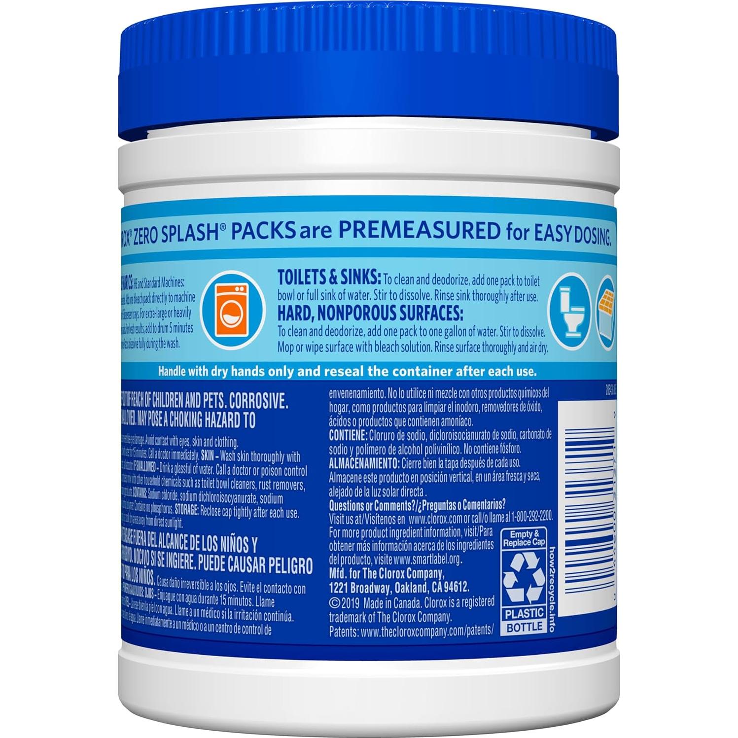 Clorox Paquetes de Blanqueador Sólido 252g - Sin Salpicaduras