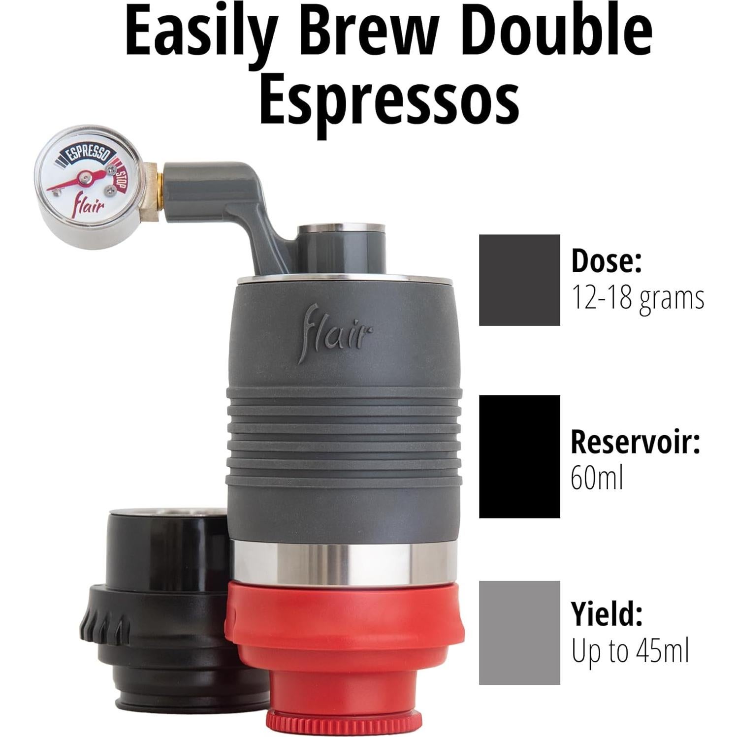 Máquina de Espresso Manual Flair NEO Flex - 1 Cuenta, Negro