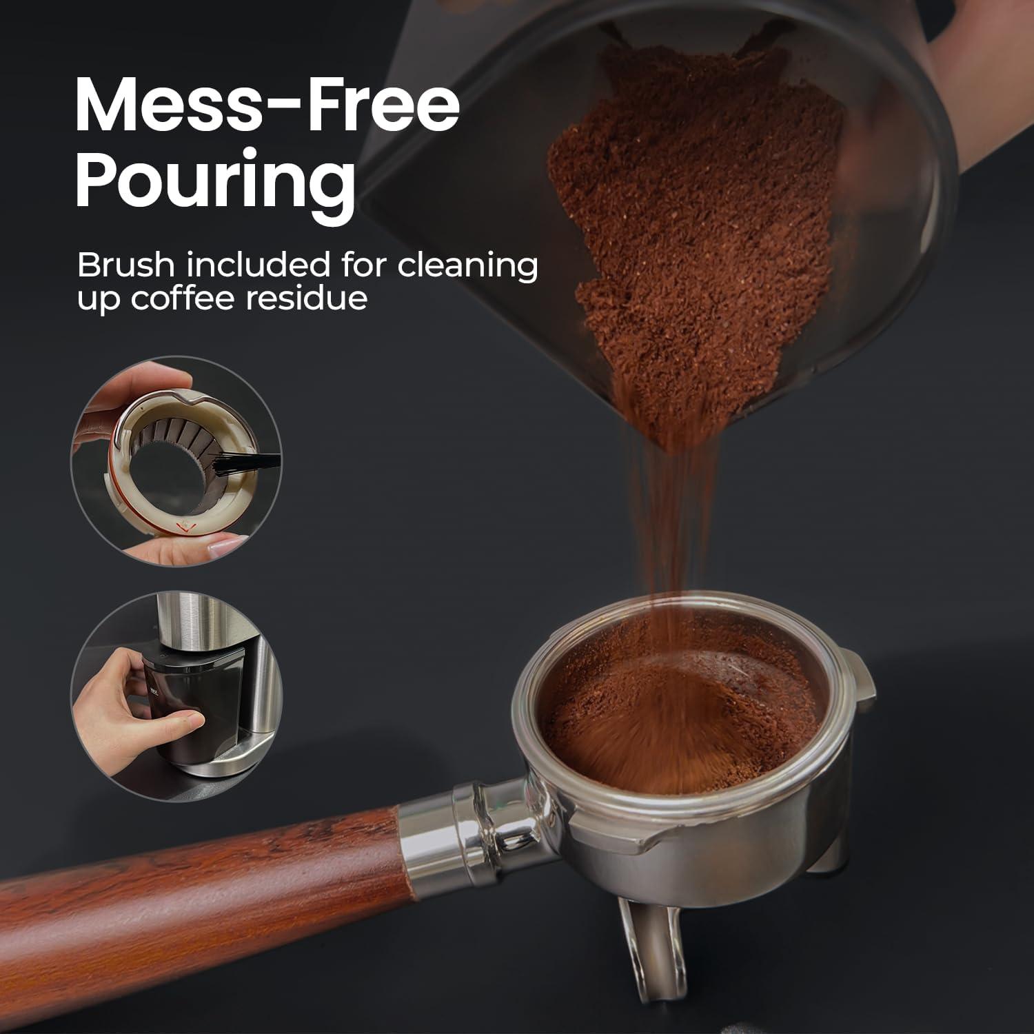 Molino de Café Eléctrico JZ.CAFE con 24 Configuraciones y Temporizador