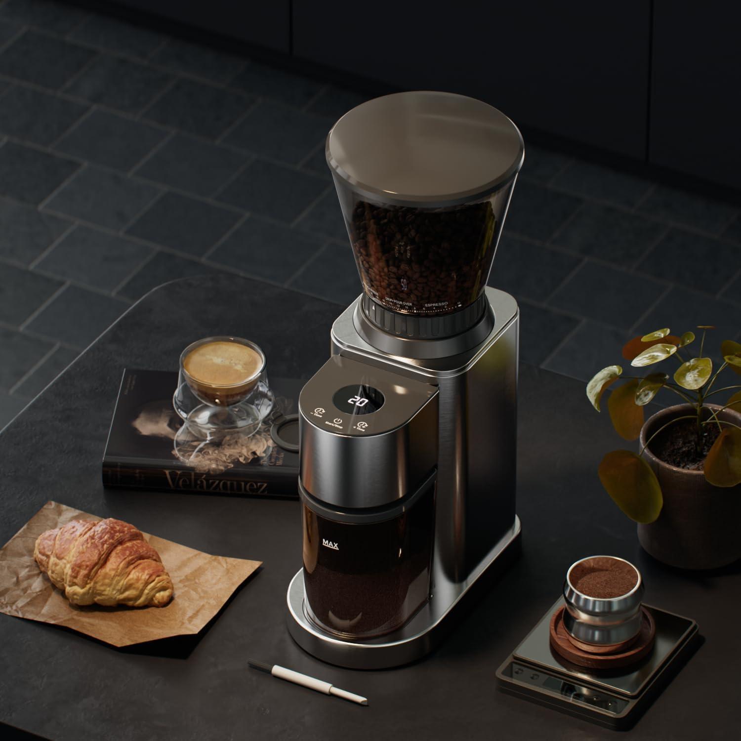 Molino de Café Eléctrico JZ.CAFE con 24 Configuraciones y Temporizador