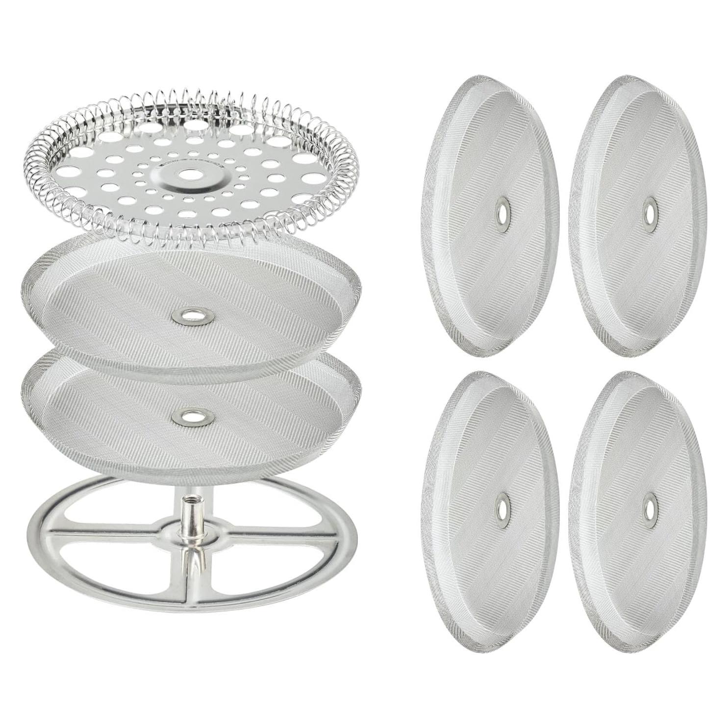 Juego de 8 Piezas Repuestos Prensa Francesa YMMIND Acero Inoxidable