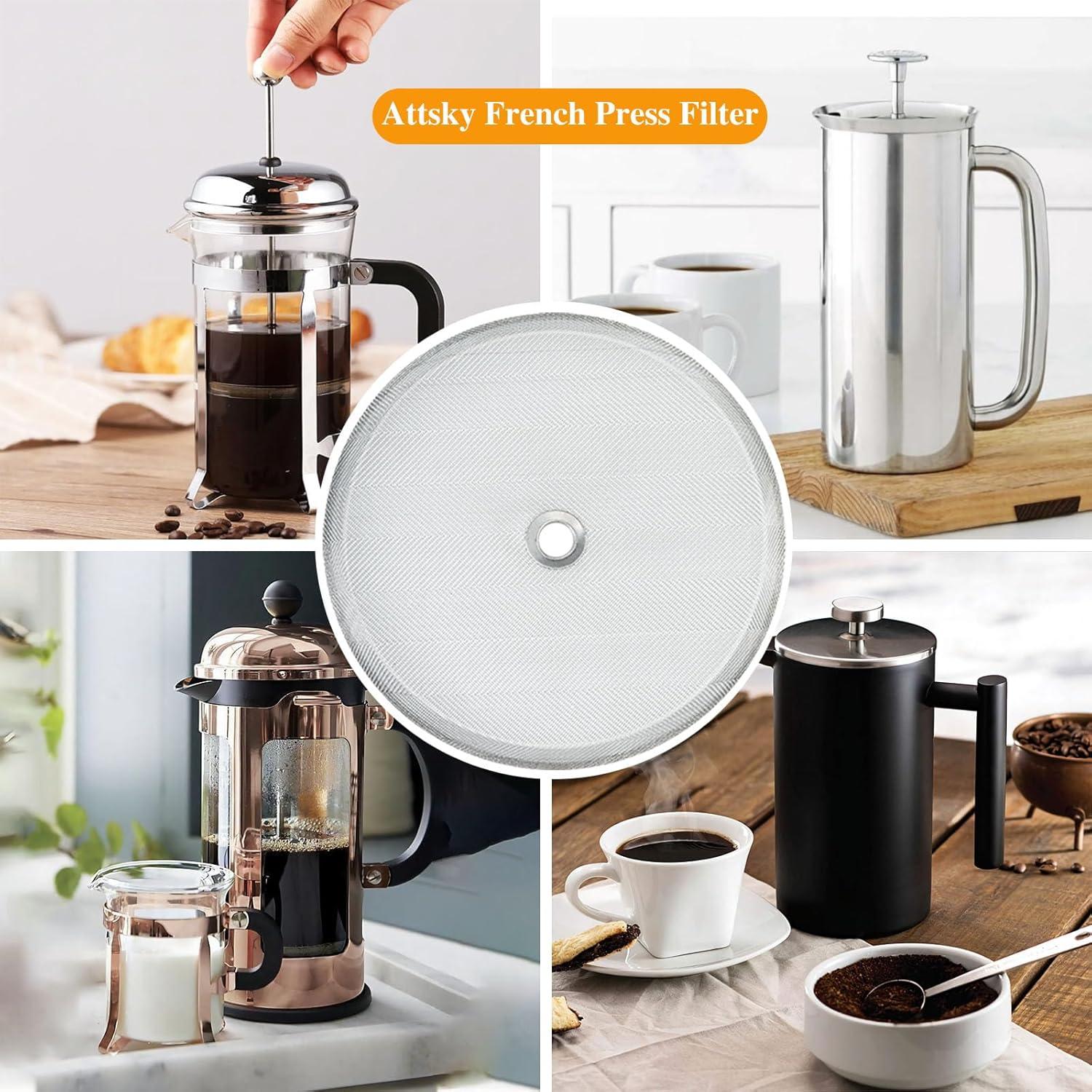 Juego de 8 Piezas Repuestos Prensa Francesa YMMIND Acero Inoxidable