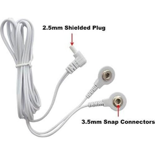 Cables de Electrodos NueMedics 2.35mm para TENS/EMS - Paquete de 2