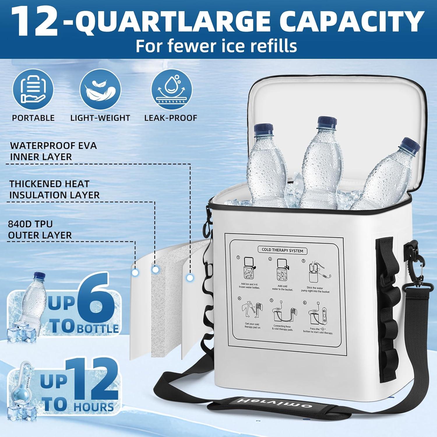 Máquina de Hielo Portátil Hervimo TM002 para Rodilla y Hombro