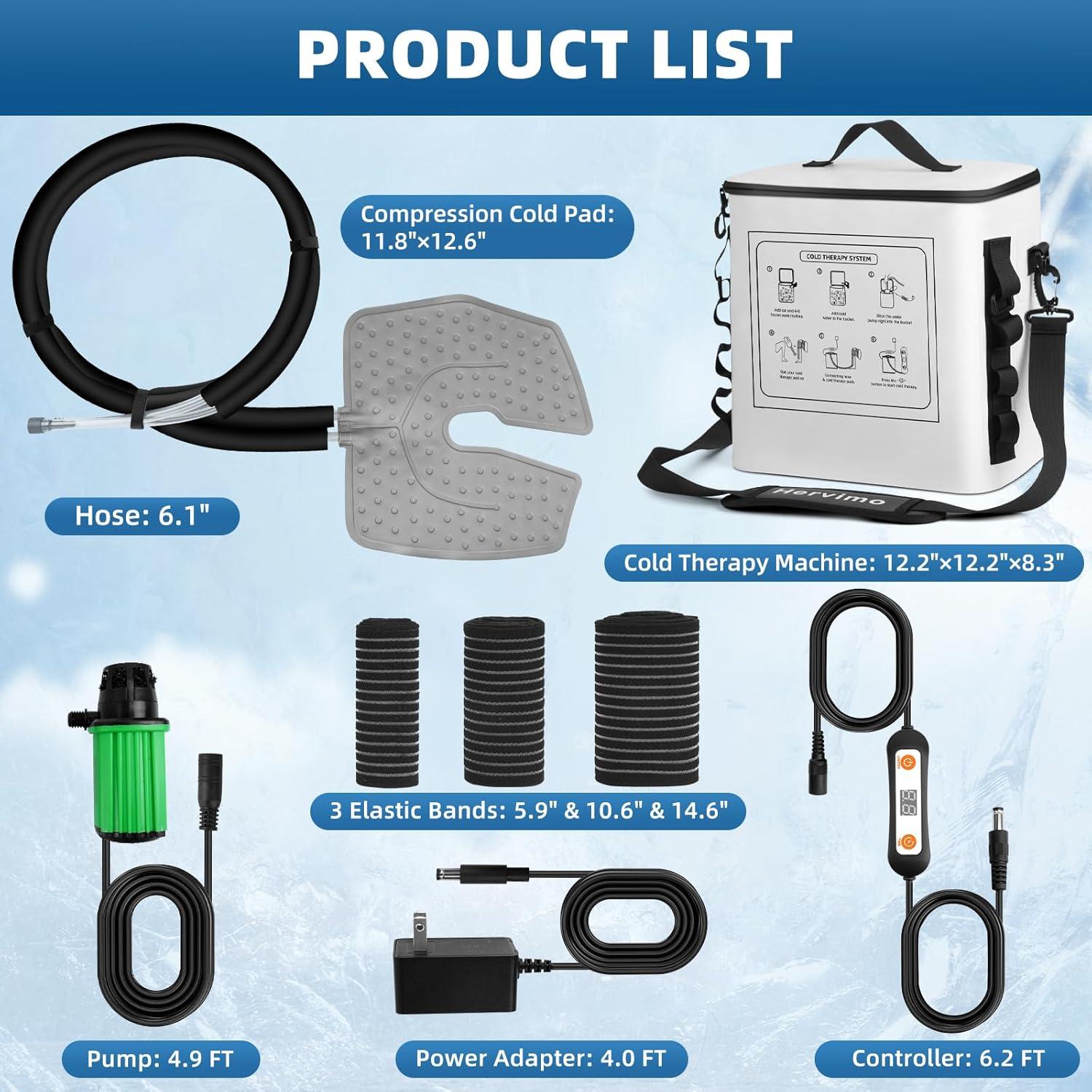 Máquina de Hielo Portátil Hervimo TM002 para Rodilla y Hombro