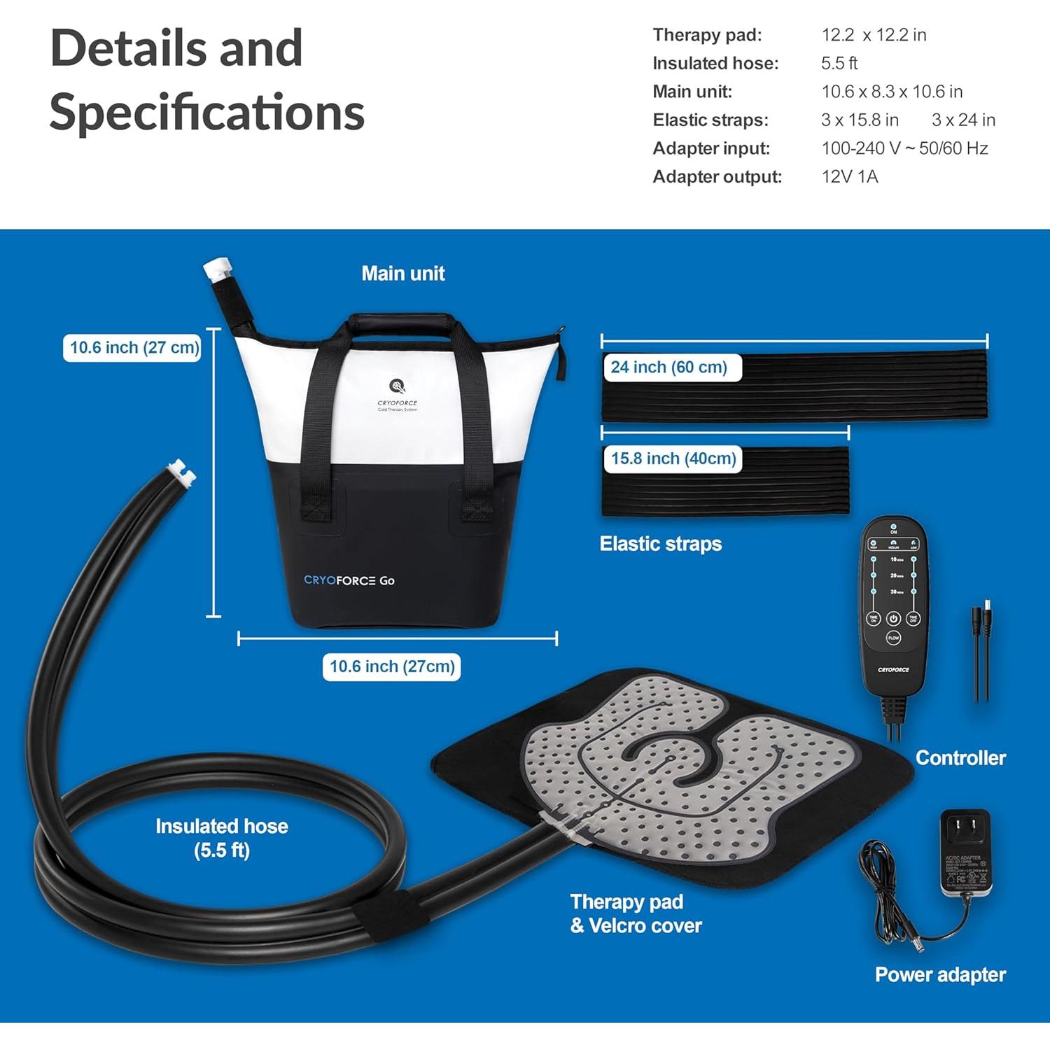 Máquina de Terapia Fría CF-2 Cryoforce para Rodilla 1.59kg