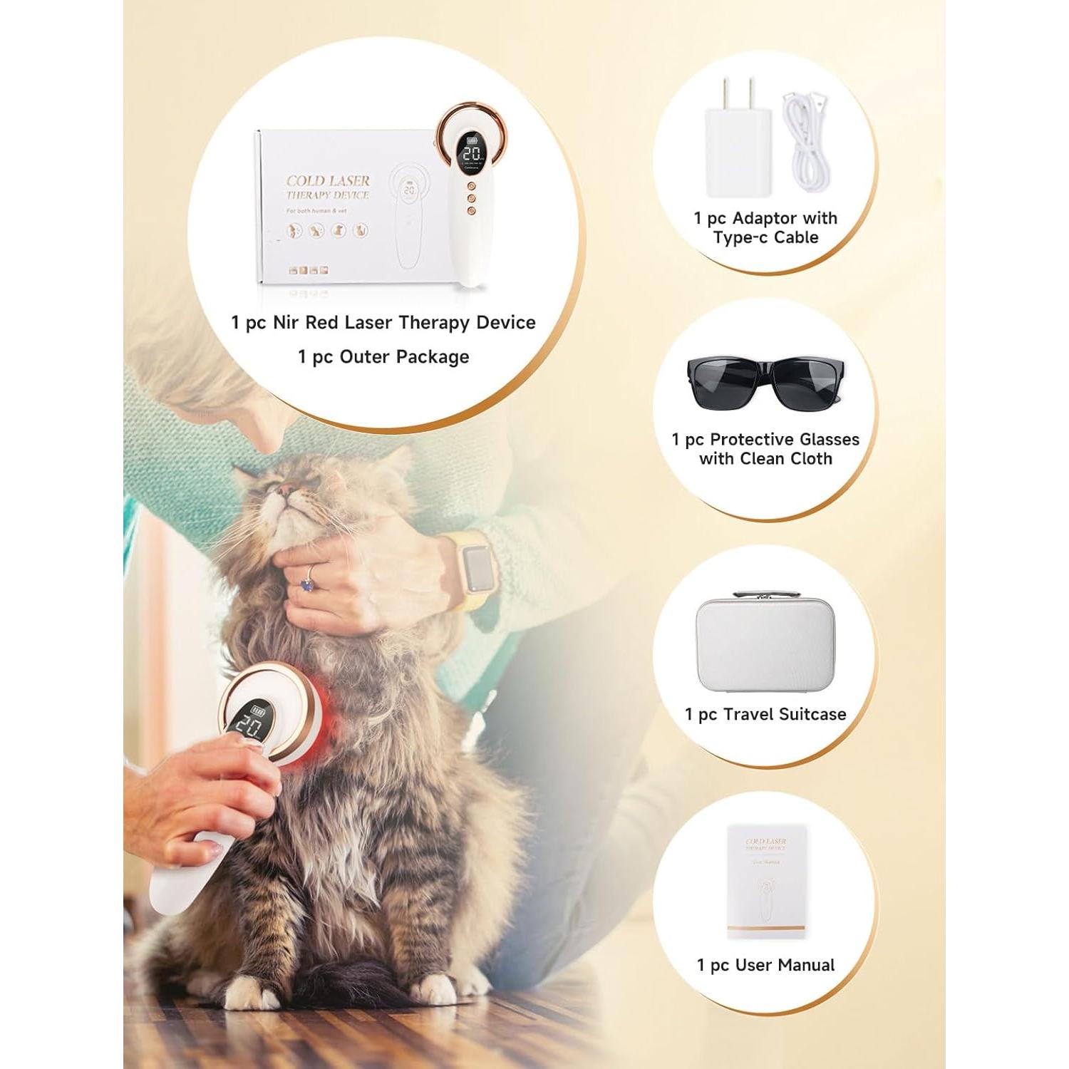 Dispositivo Terapia Láser Frío Azilaser para Mascotas 808/650 nm