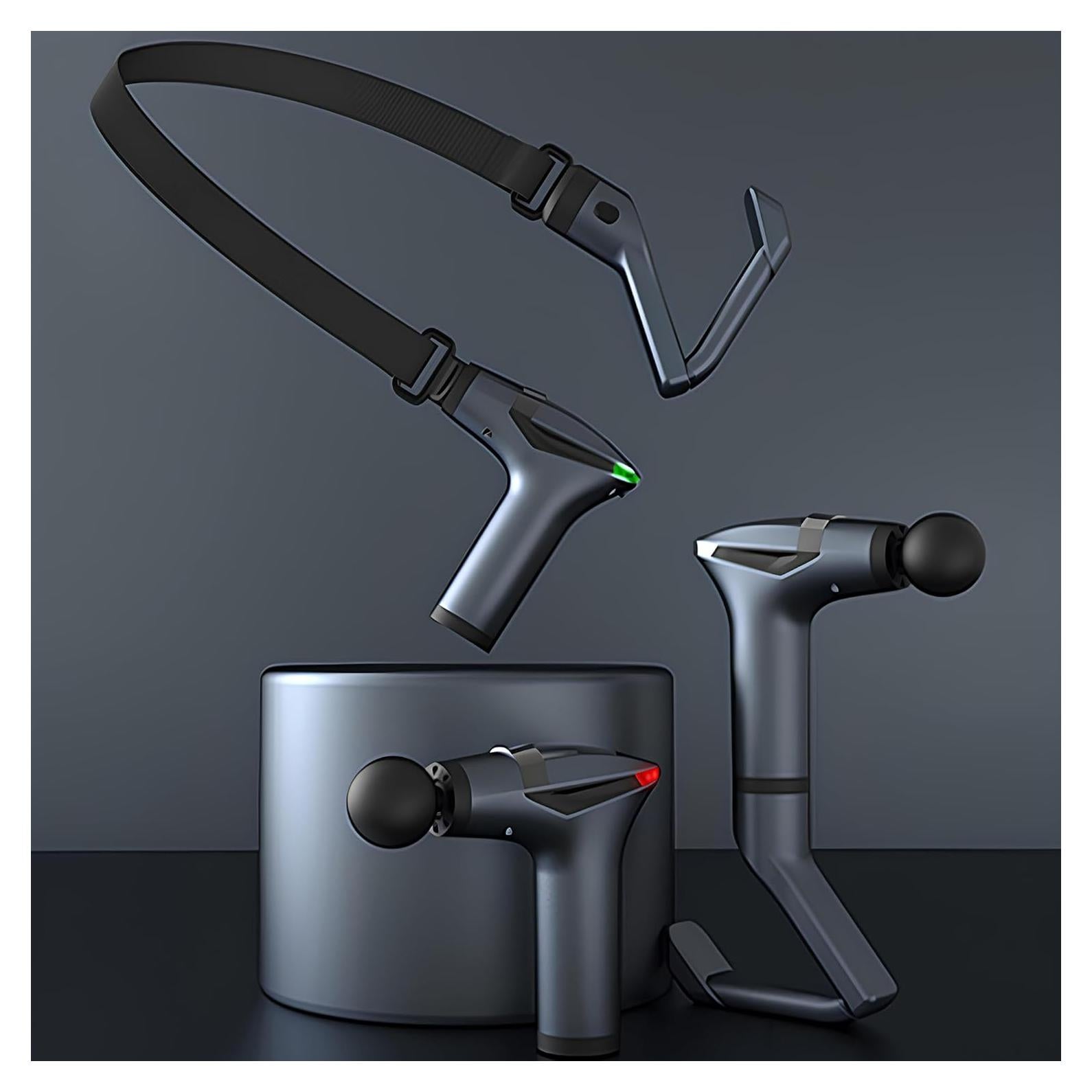 Pistola de Masaje ELEVANZA 3 en 1 con Cinturón y Mango Ajustable