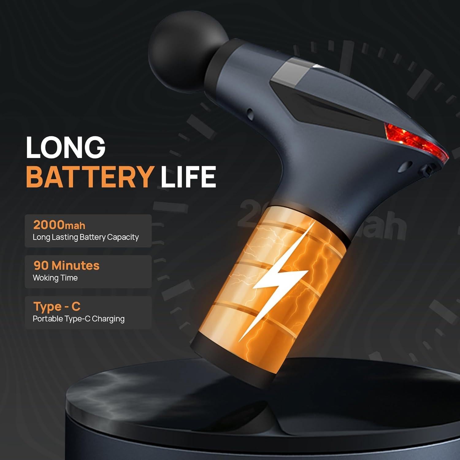 Pistola de Masaje ELEVANZA 3 en 1 con Cinturón y Mango Ajustable