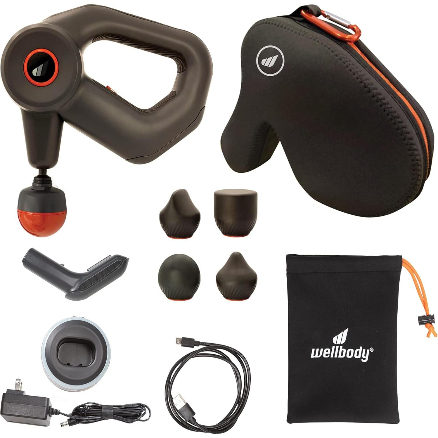 Pistola de Masaje Wellbody 5 con Calor y 5 Velocidades