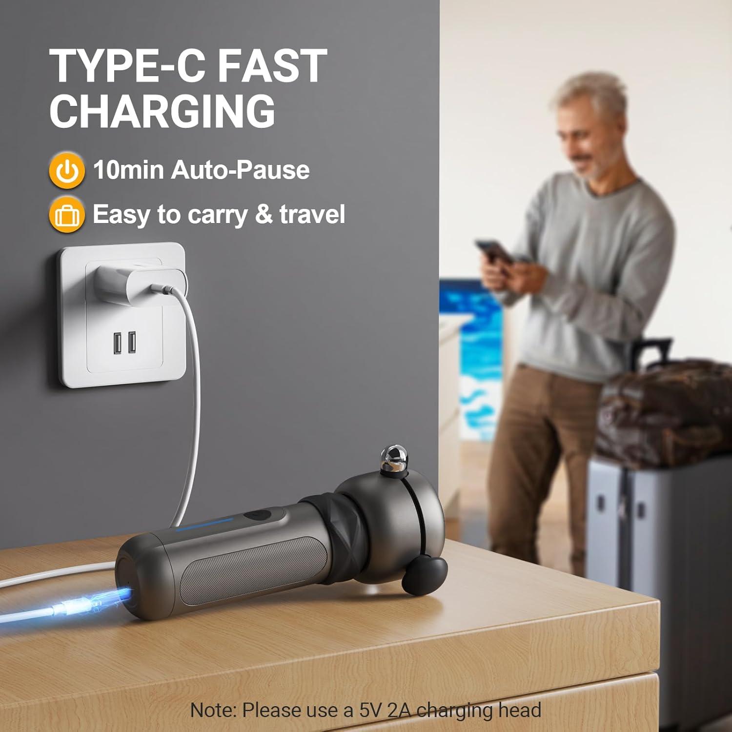 Pistola de Masaje Lite Pro - 6500 RPM, Alivio Muscular Portátil