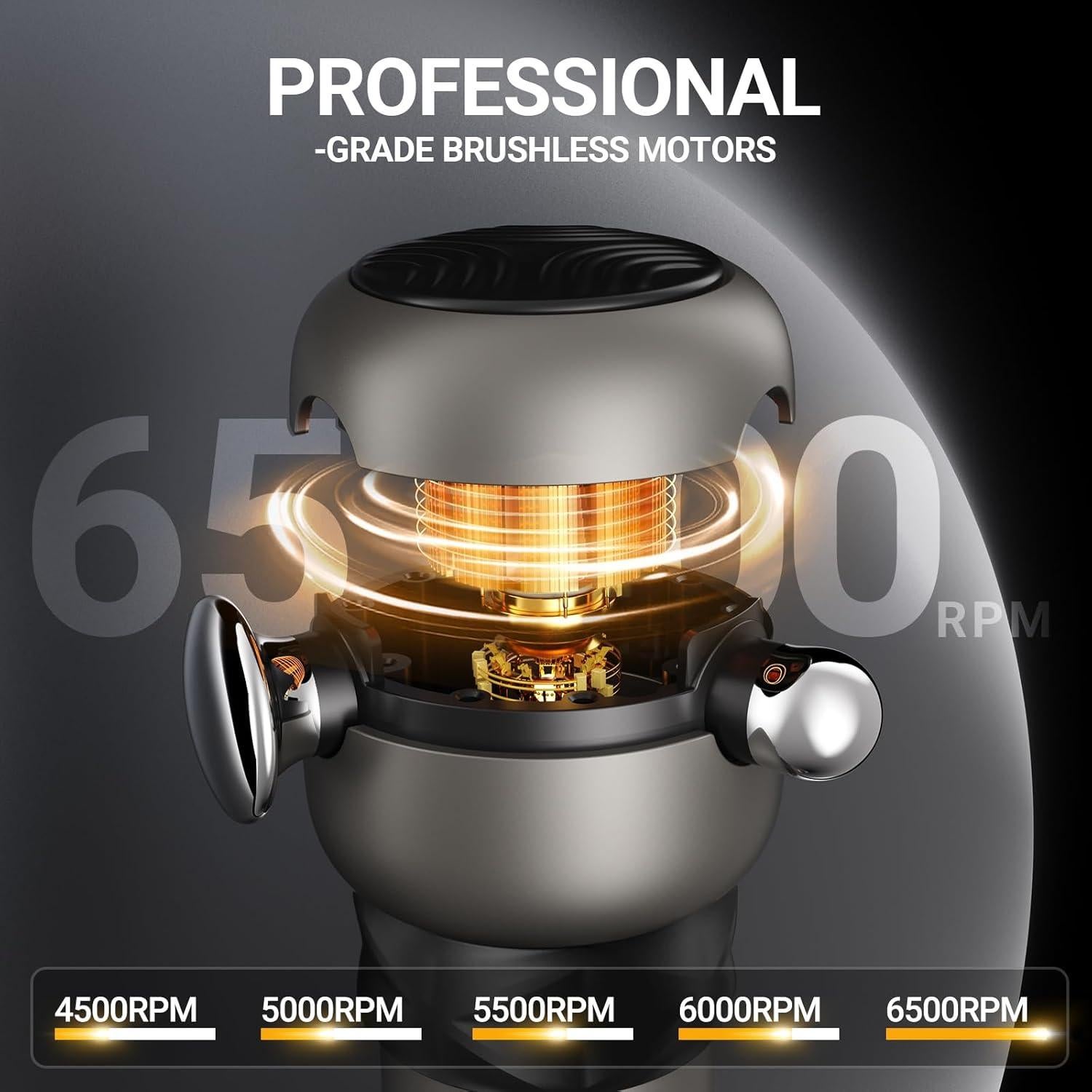 Pistola de Masaje Lite Pro - 6500 RPM, Alivio Muscular Portátil