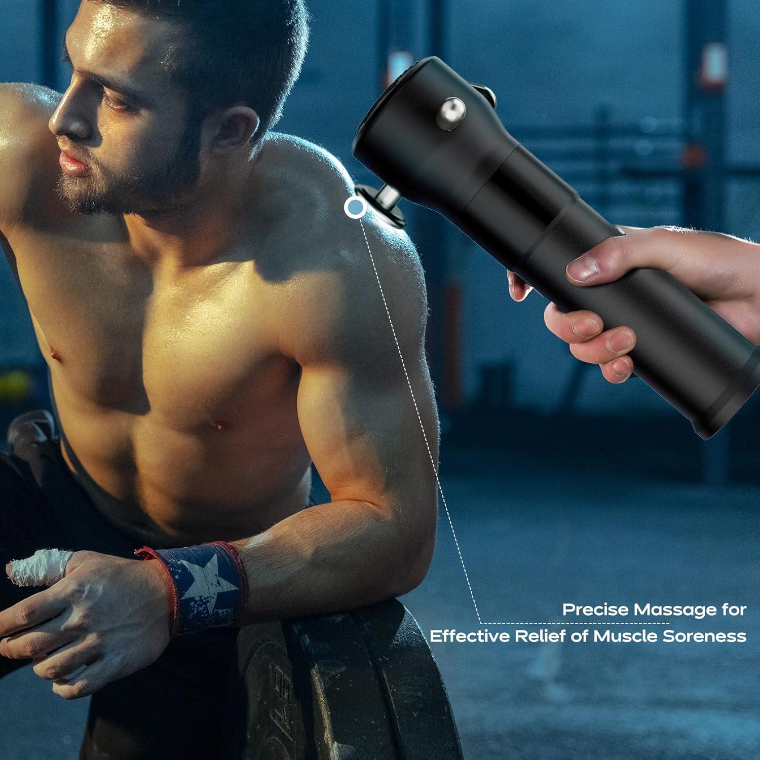 Pistola de Masaje OLEY F26 Eléctrica 3 Velocidades 4 Cabezas