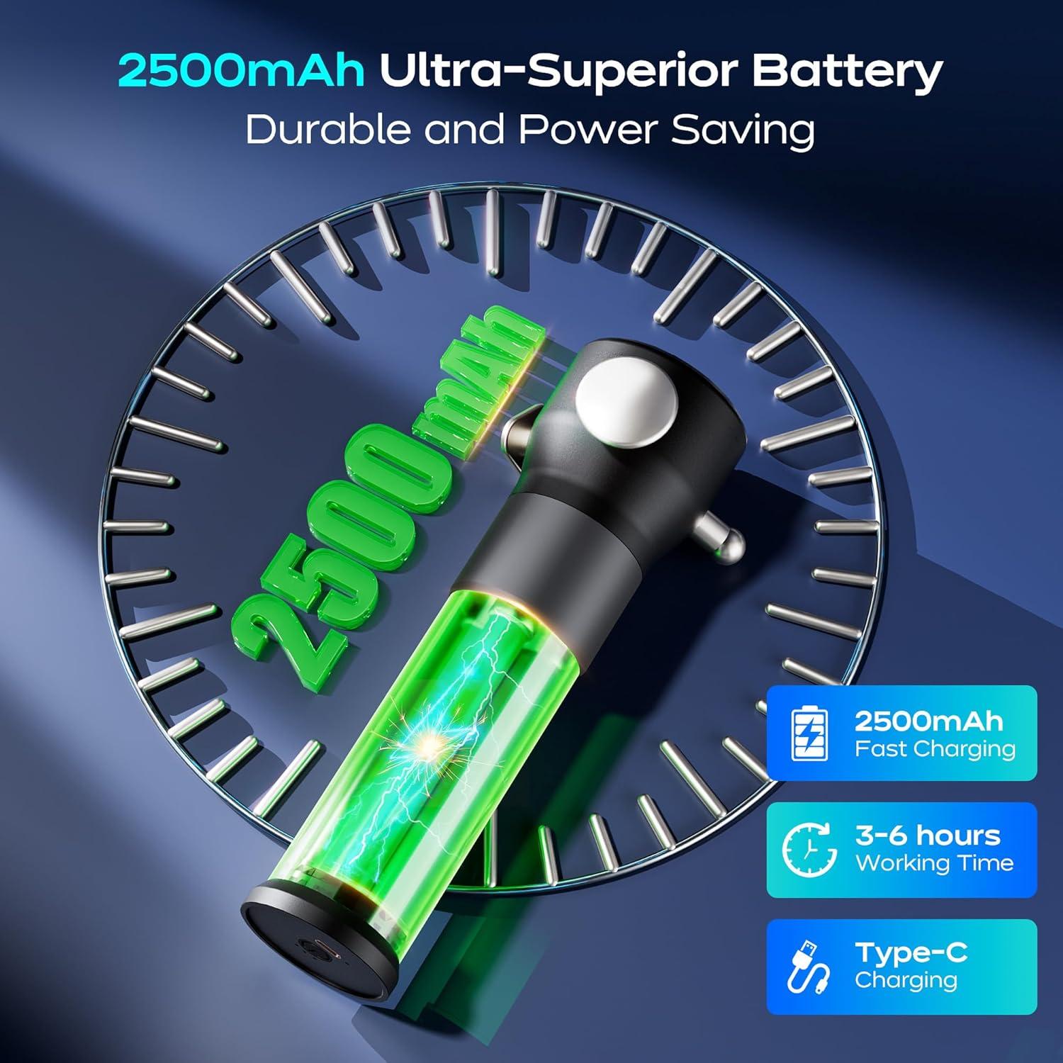 Pistola de Masaje OLEY F26 Eléctrica 3 Velocidades 4 Cabezas