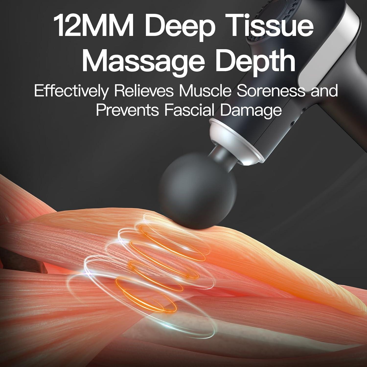 Pistola de Masaje UMAY Eléctrica 10 Accesorios 2800mAh