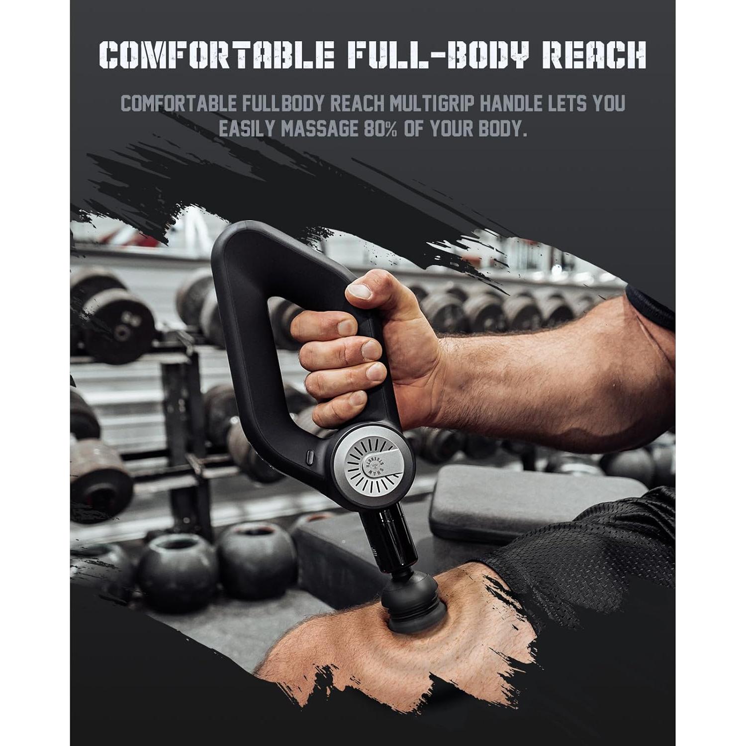 Pistola de Masaje Shaw Strength S6 Pro 16mm, 7 Accesorios