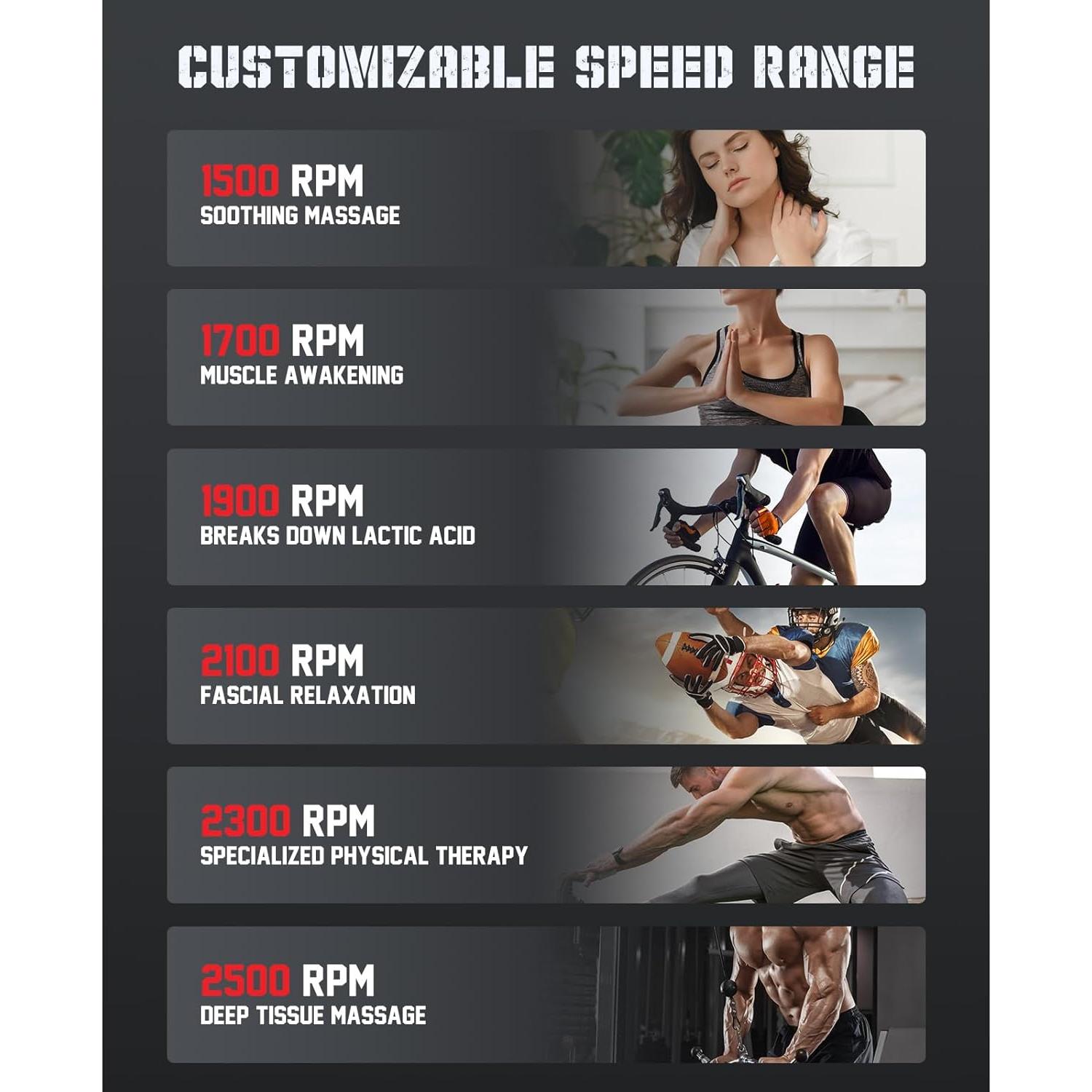 Pistola de Masaje Shaw Strength S6 Pro 16mm, 7 Accesorios