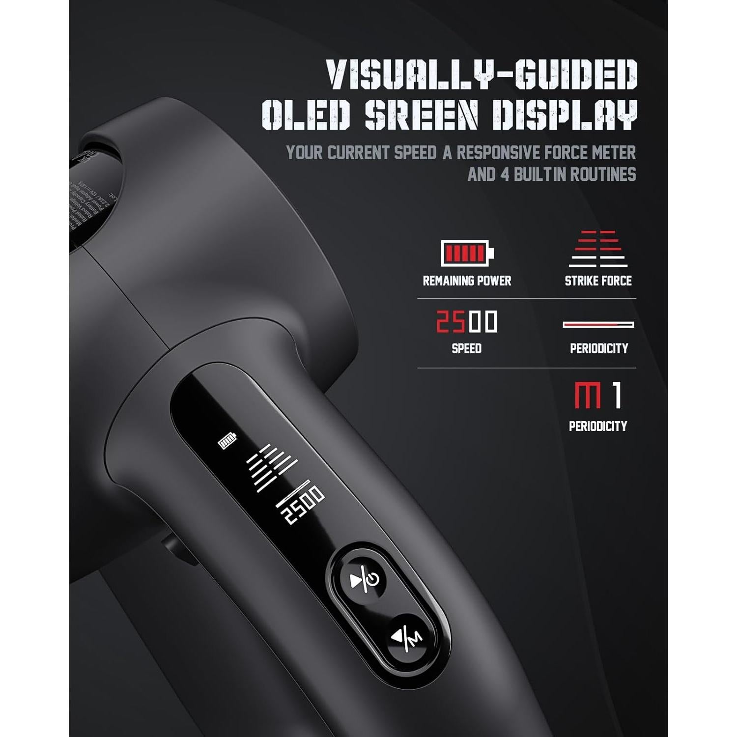 Pistola de Masaje Shaw Strength S6 Pro 16mm, 7 Accesorios