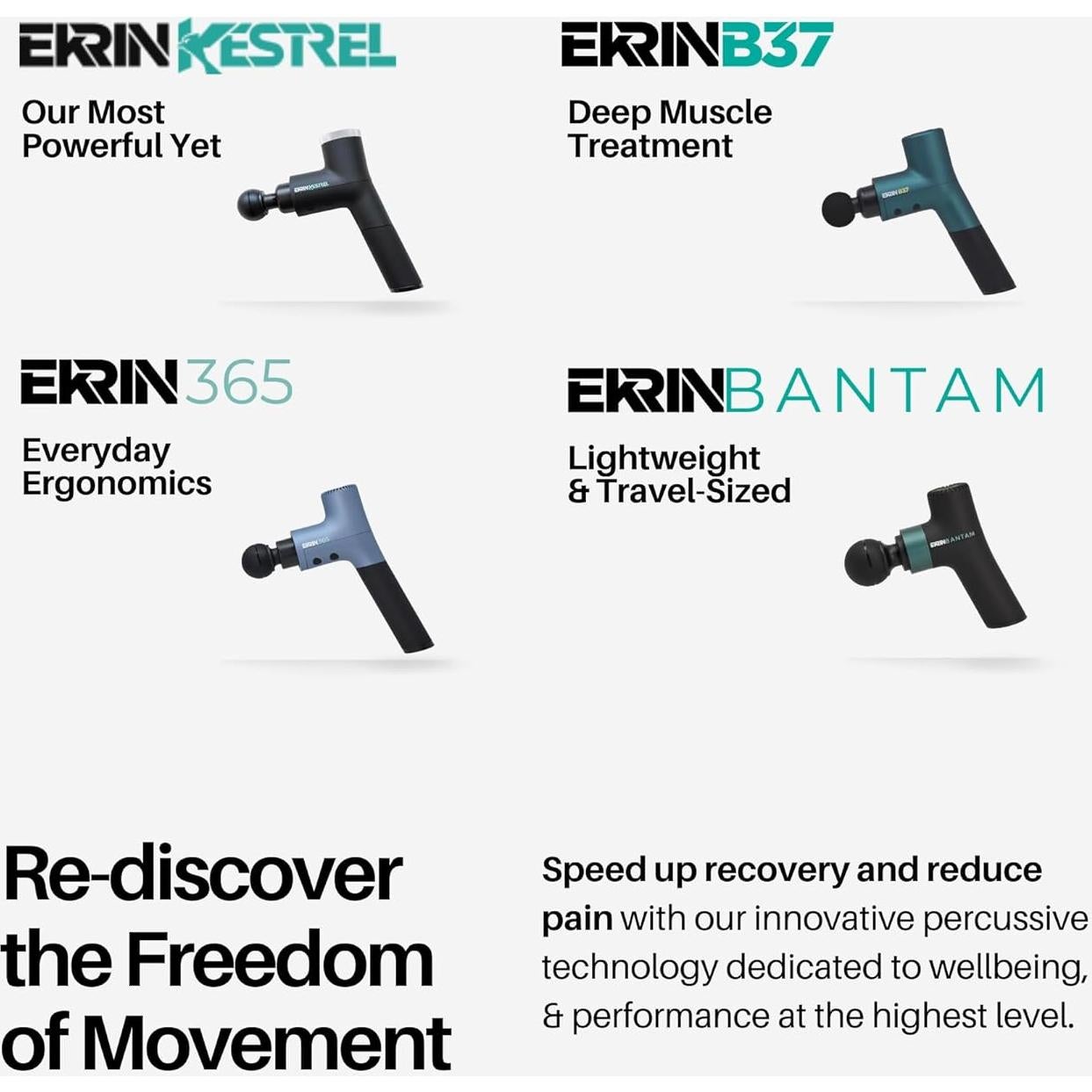 Masajeador Ekrin Athletics Bantam Mini - Compacto y Potente