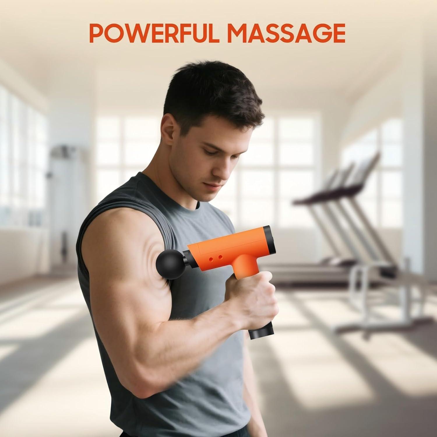 Pistola de Masaje JOYSUWERUN 9 Cabezas 6 Velocidades 22cm