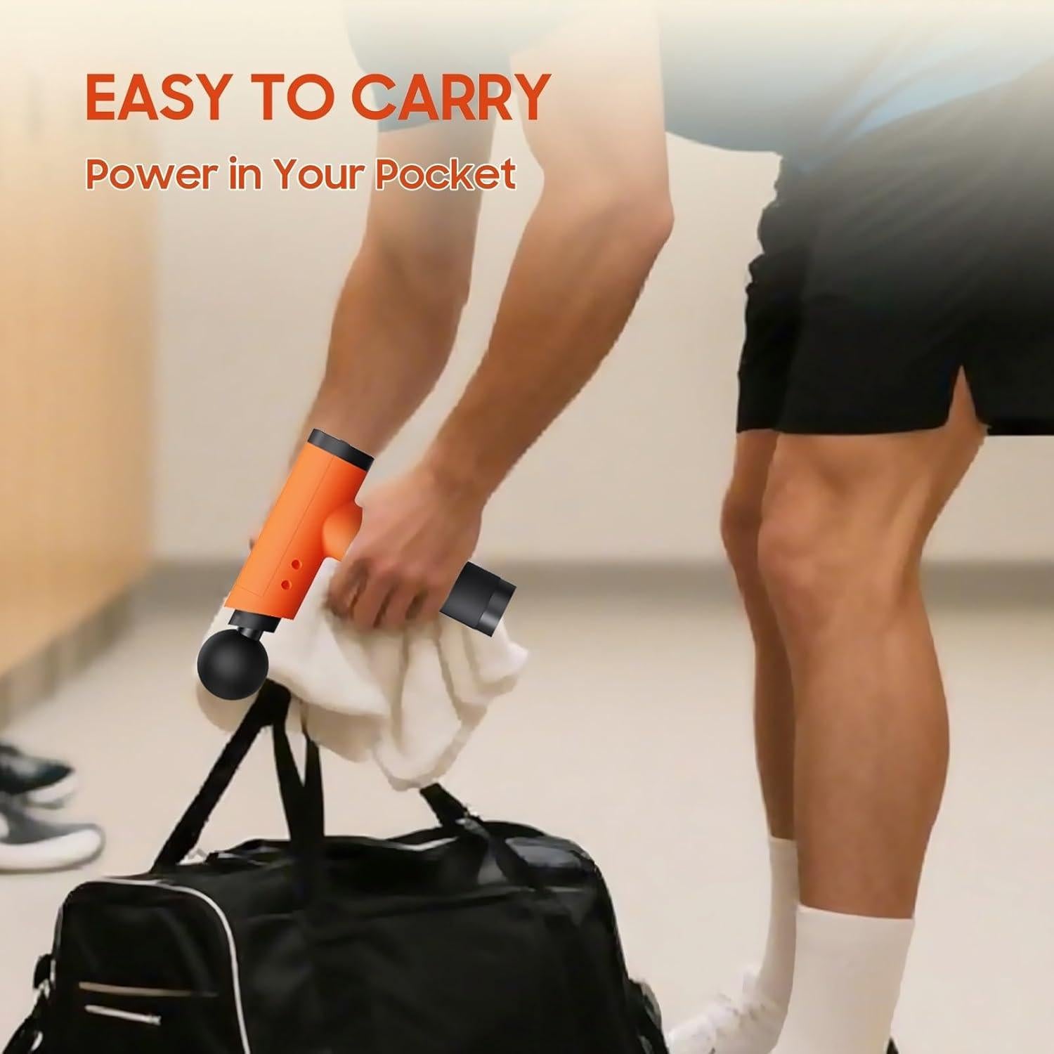 Pistola de Masaje JOYSUWERUN 9 Cabezas 6 Velocidades 22cm