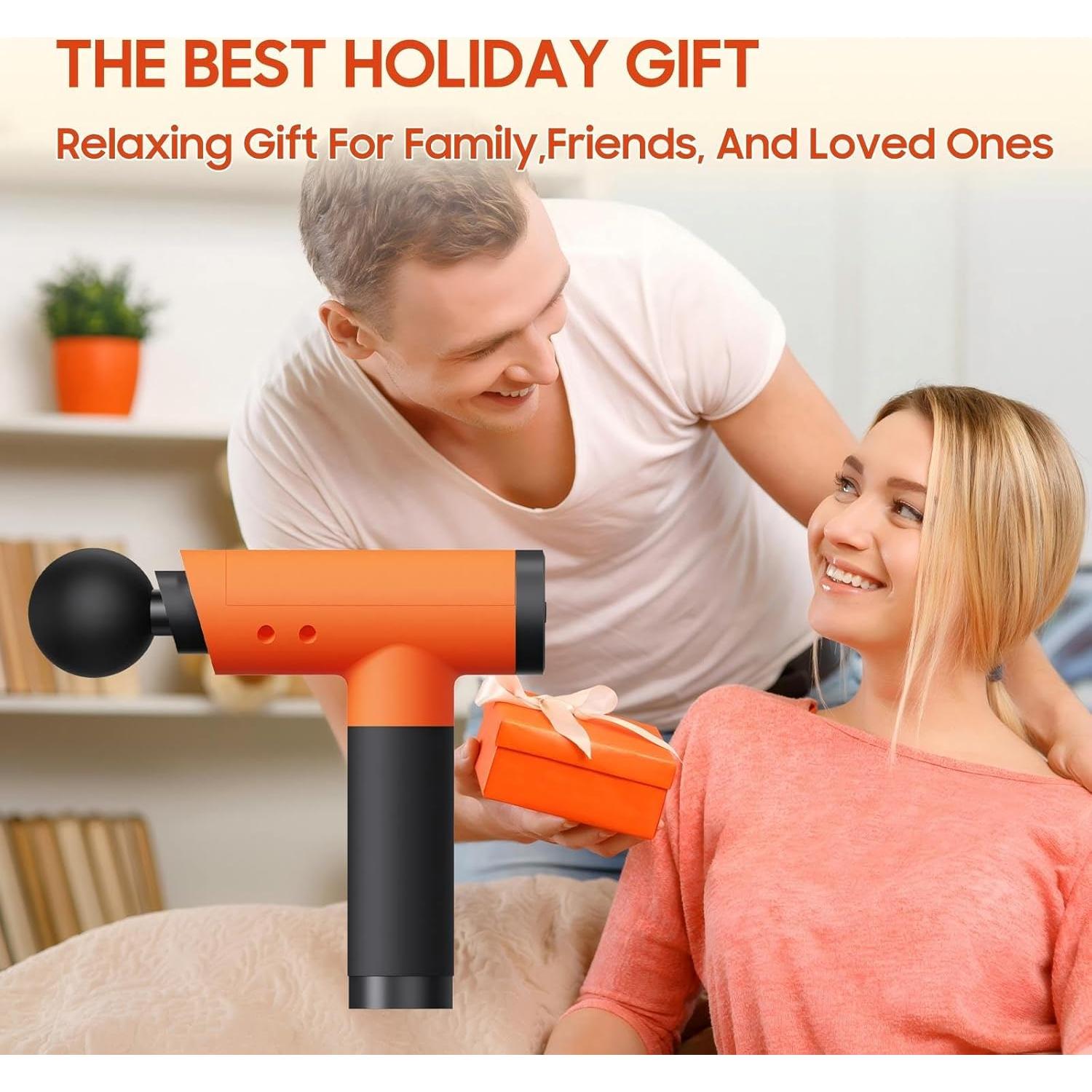 Pistola de Masaje JOYSUWERUN 9 Cabezas 6 Velocidades 22cm