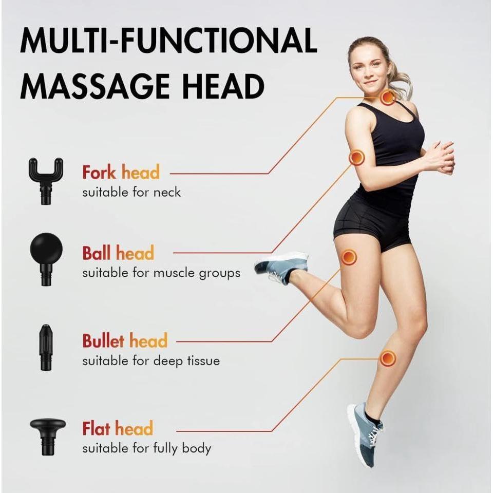 Mini Pistola de Masaje Muscular HaoYiShang 3200 RPM Silenciosa