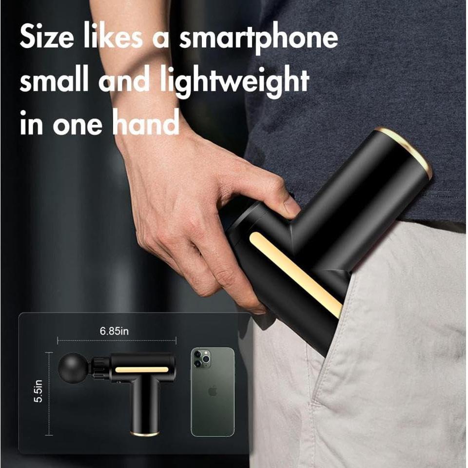 Mini Pistola de Masaje Muscular HaoYiShang 3200 RPM Silenciosa