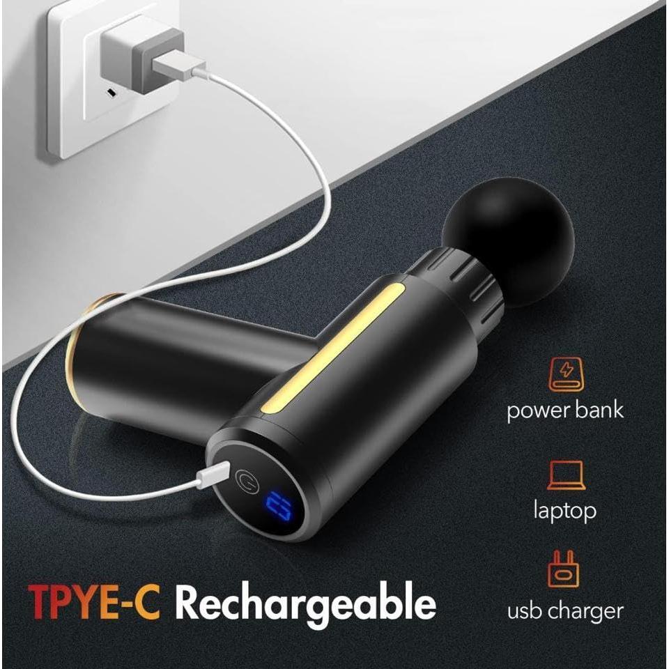 Mini Pistola de Masaje Muscular HaoYiShang 3200 RPM Silenciosa