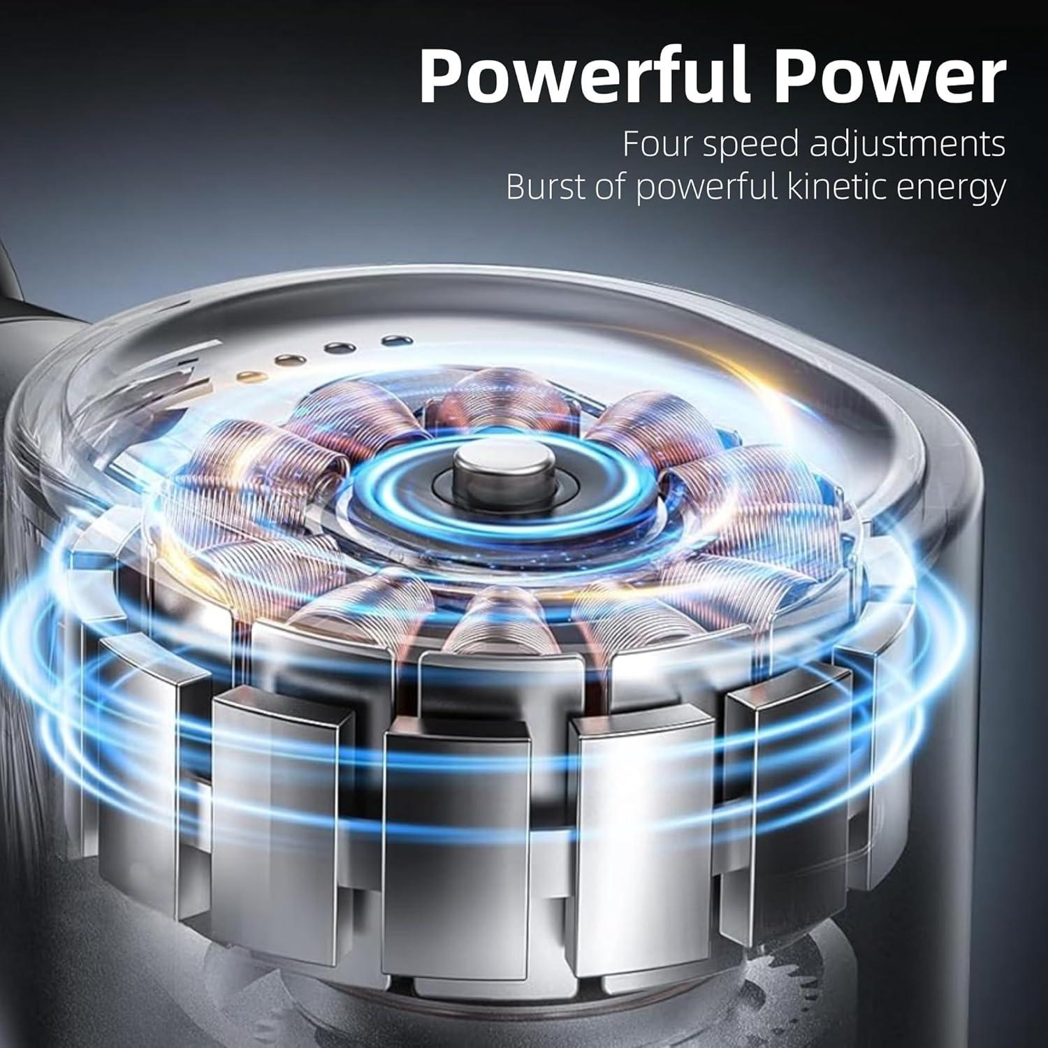 Mini Pistola de Masaje AEROVITA con Calor y 4 Cabezas