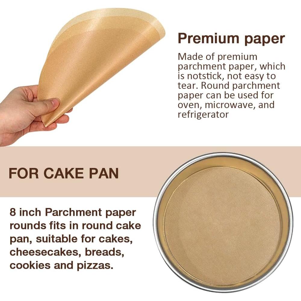 300 Hojas Papel Pergamino Redondo 20 cm Pharamat