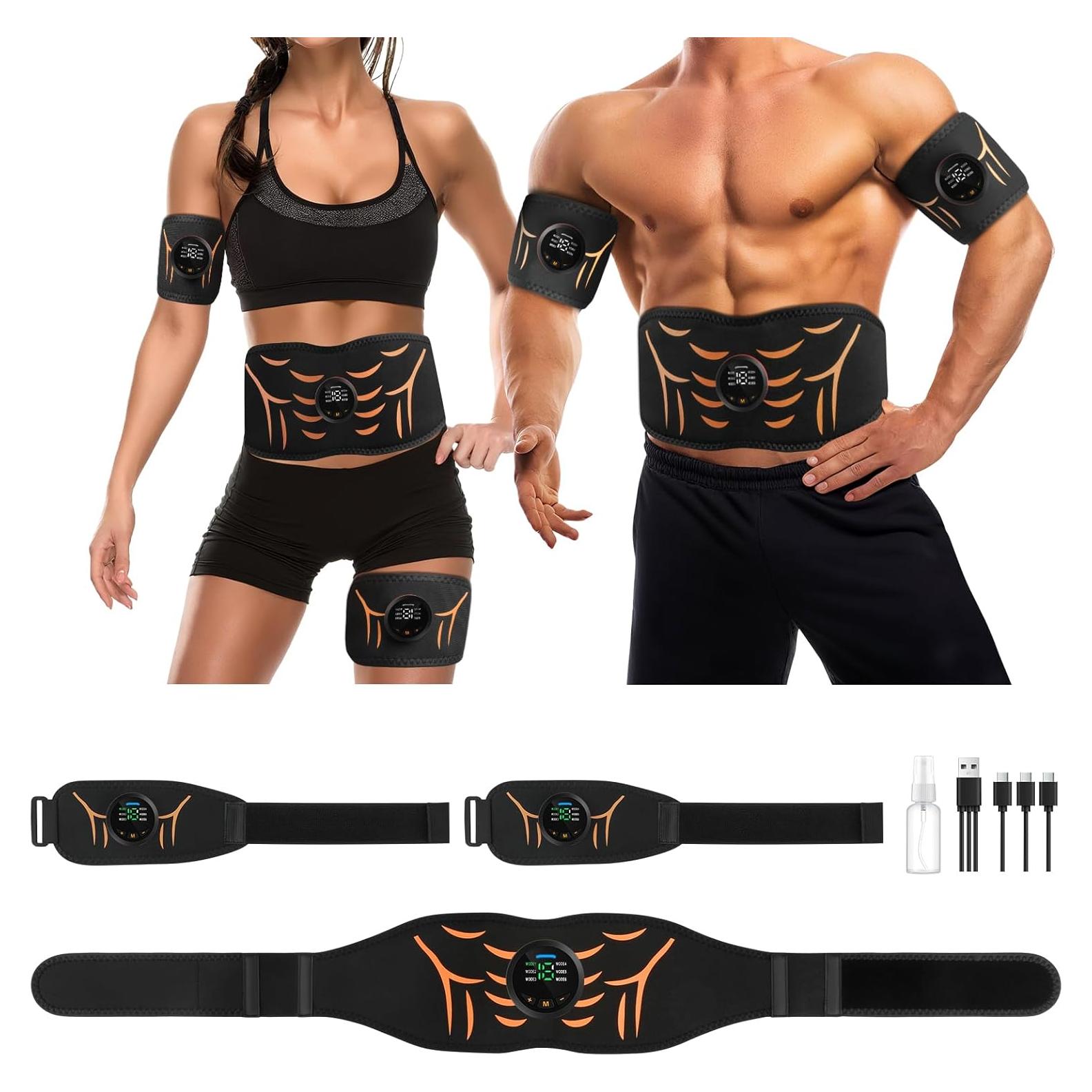 Cinturón Estimulador Muscular Abdominal Woflend 6 Modos 18 Niveles