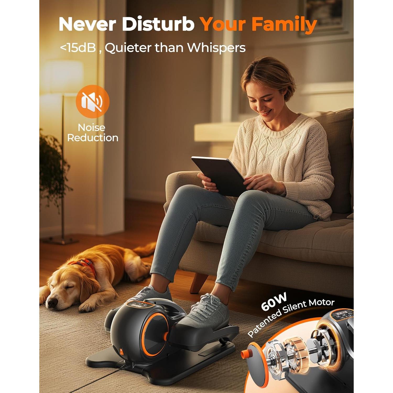 YOSUDA Elíptica Bajo Escritorio Pro con Control Remoto 10 Niveles