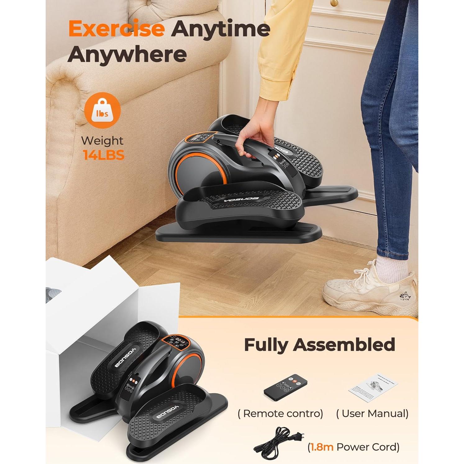 YOSUDA Elíptica Bajo Escritorio Pro con Control Remoto 10 Niveles