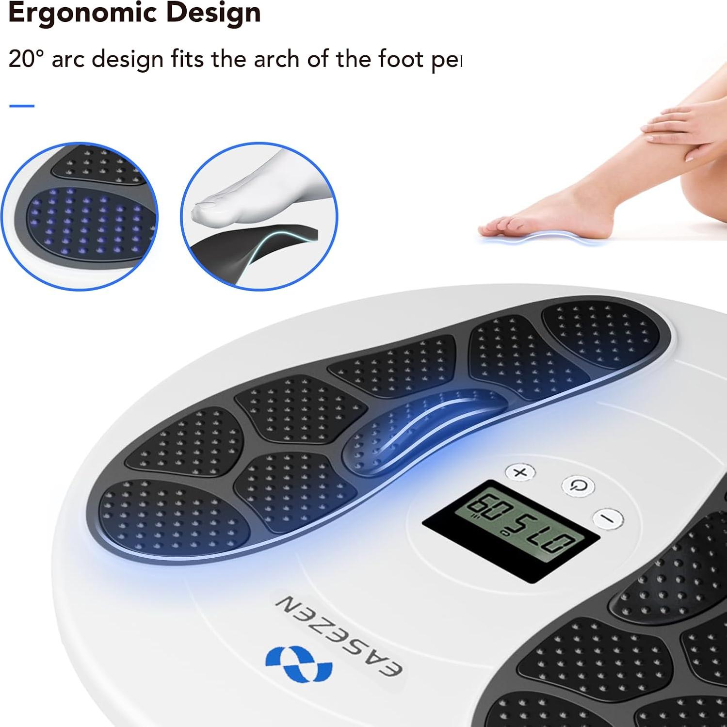 Masajeador de pies EaseZen TENS y EMS - 10 Modos, 20 Intensidades