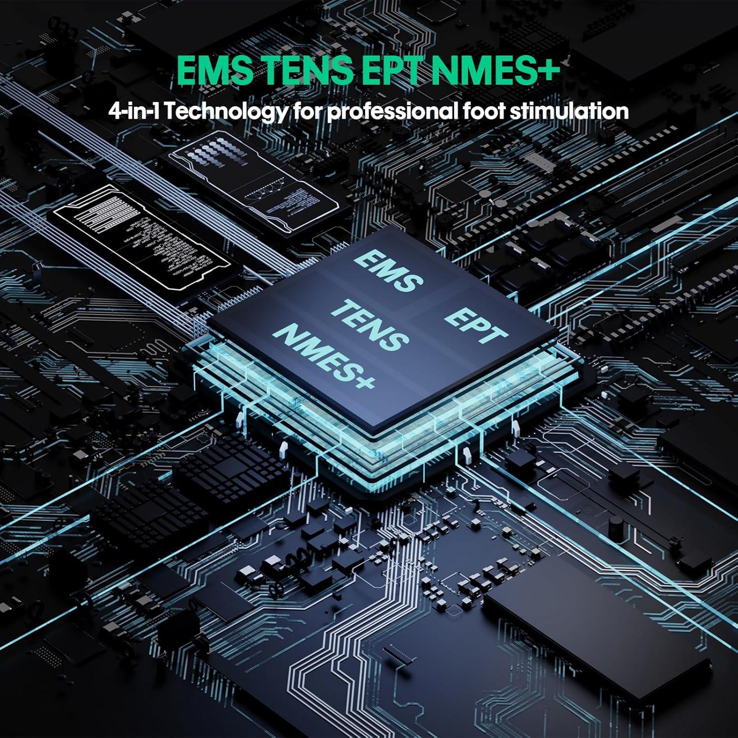 Masajeador de pies DASTOEJI EMS TENS 4-en-1 para neuropatía