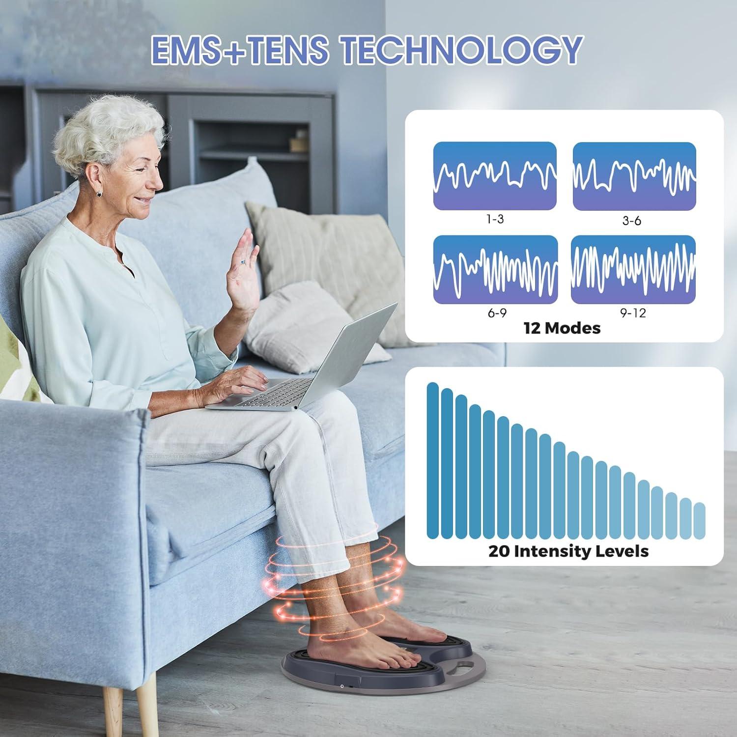 Masajeador de pies EMS JOTYKUP recargable para neuropatía