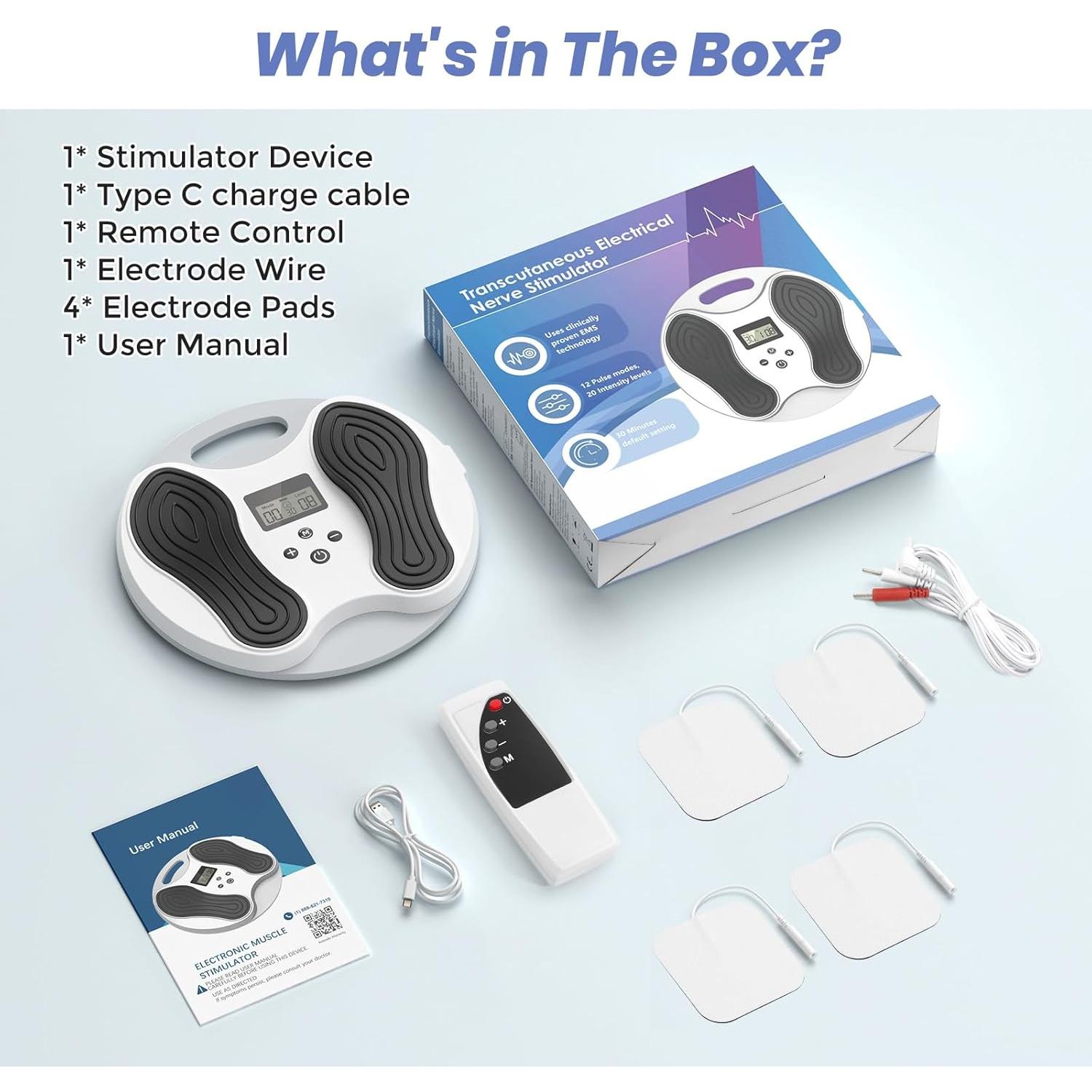 Masajeador de pies EMS IYSOJSLUNN para neuropatía y dolor