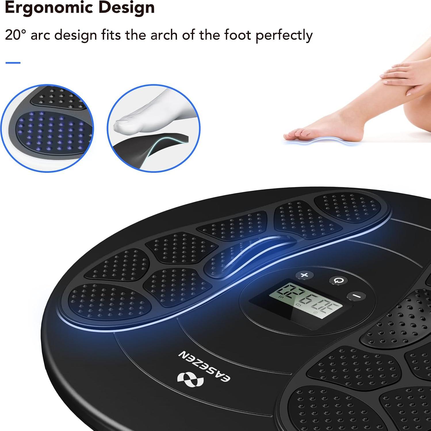 Masajeador de pies EaseZen TENS y EMS, 10 modos, 20 intensidades