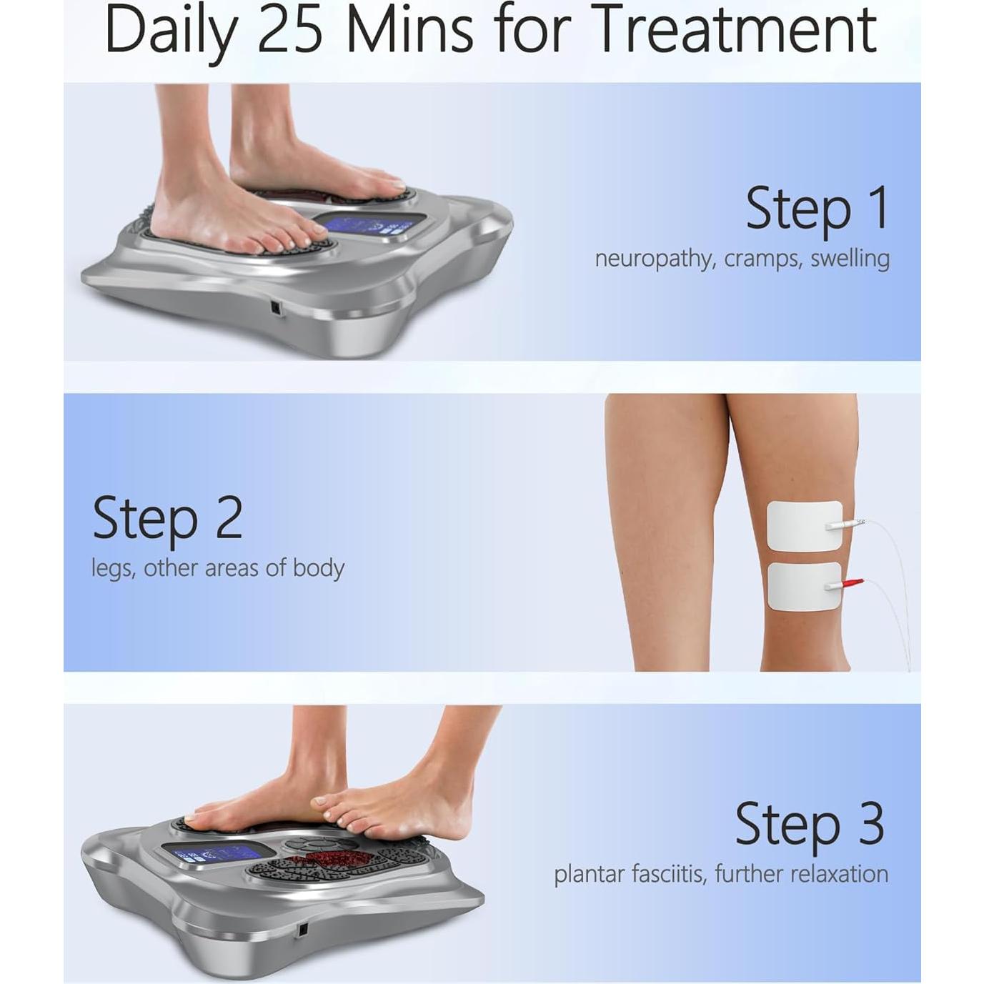 Masajeador de pies Creliver AST-300A EMS TENS 25 Modos