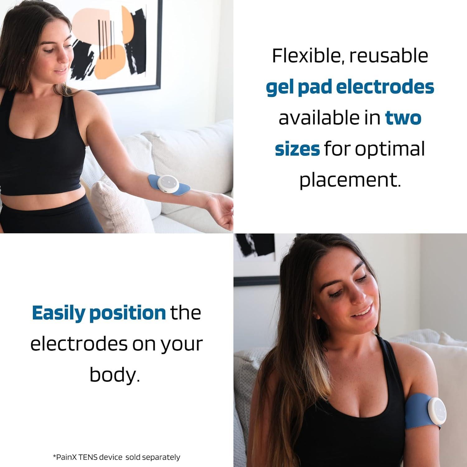 Repuestos Almohadillas Gel Electrodos TENS Soterix PainX - 6 Pzas Pequeñas