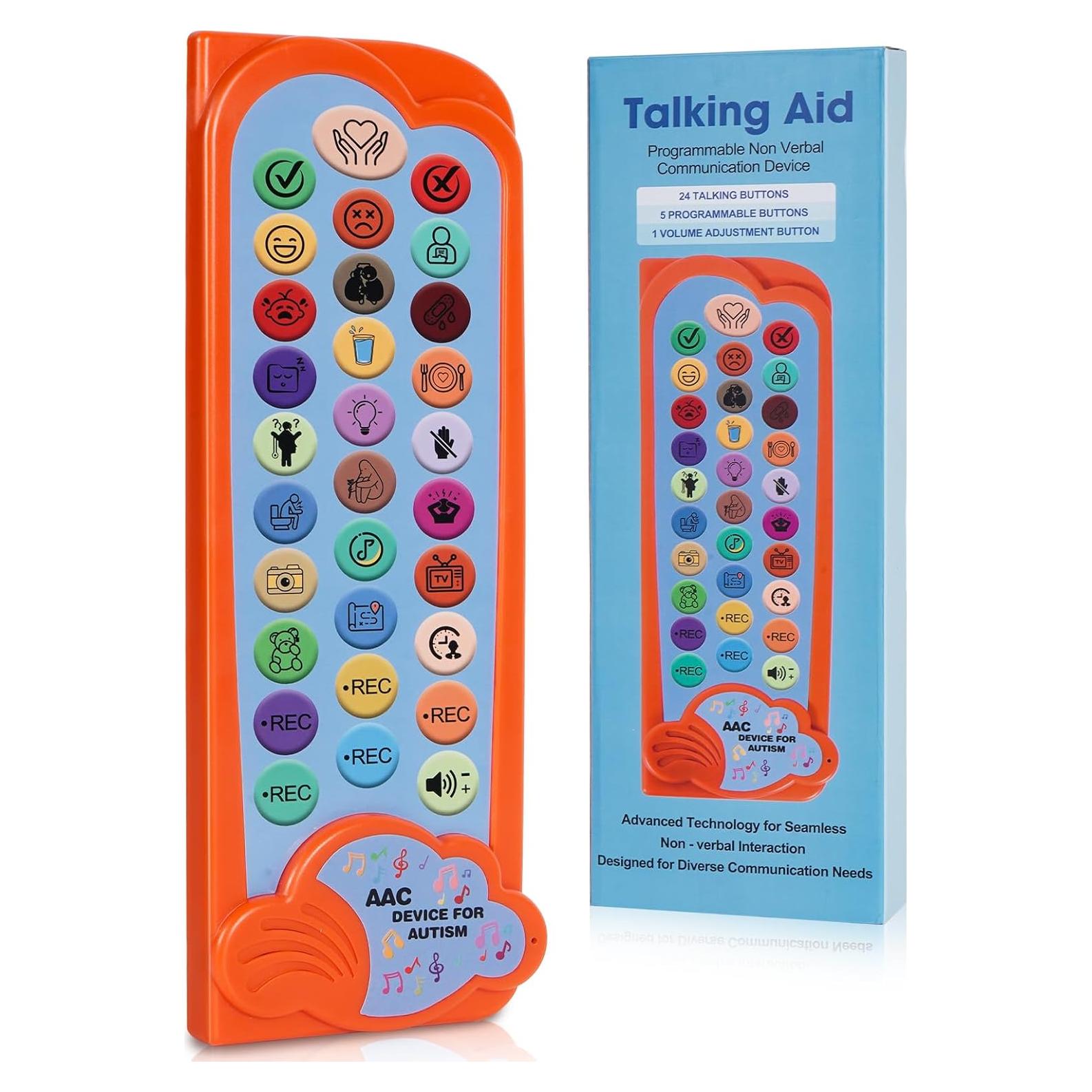 Dispositivo AAC BRIFUTR para Autismo con 24 Botones y Volumen Ajustable