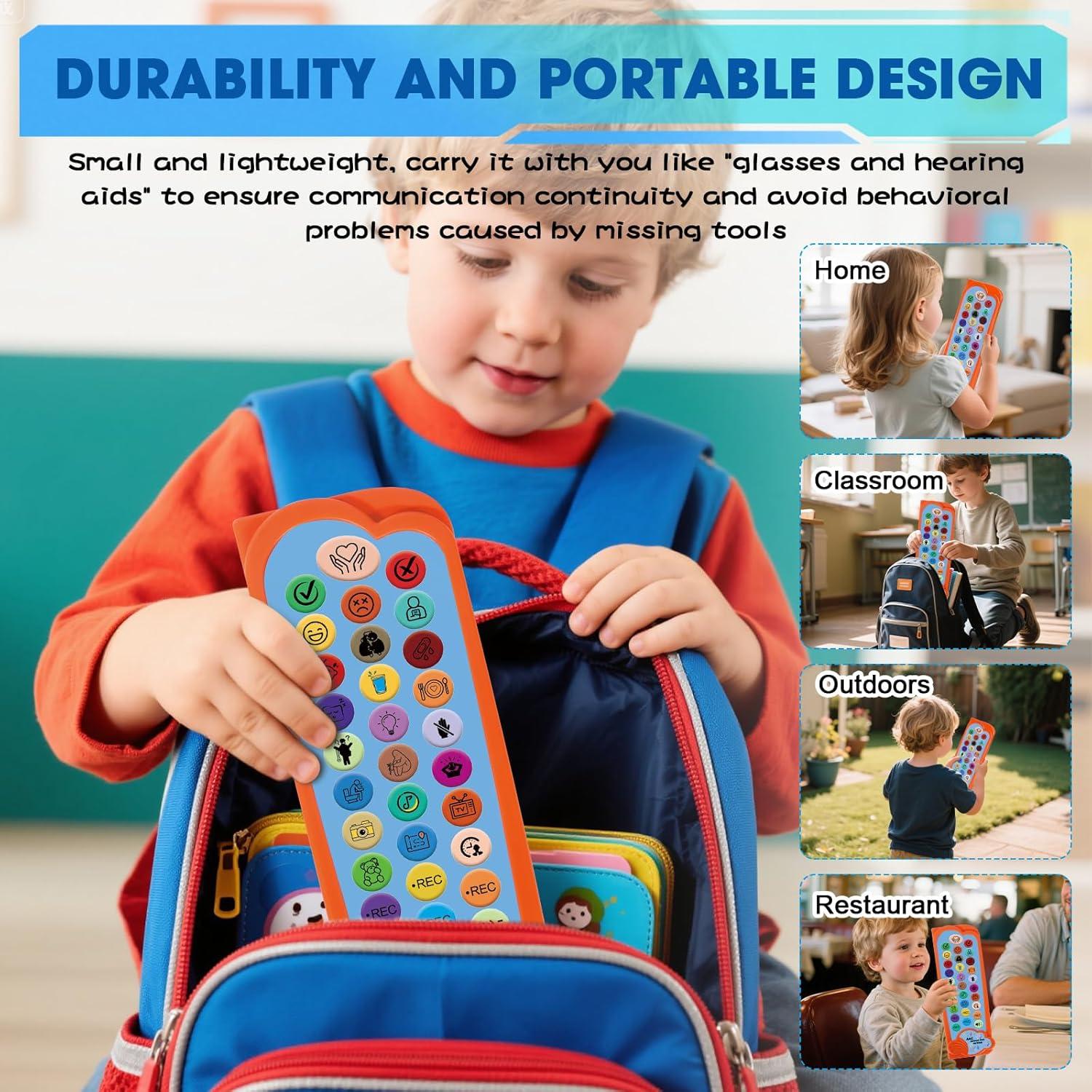 Dispositivo AAC BRIFUTR para Autismo con 24 Botones y Volumen Ajustable