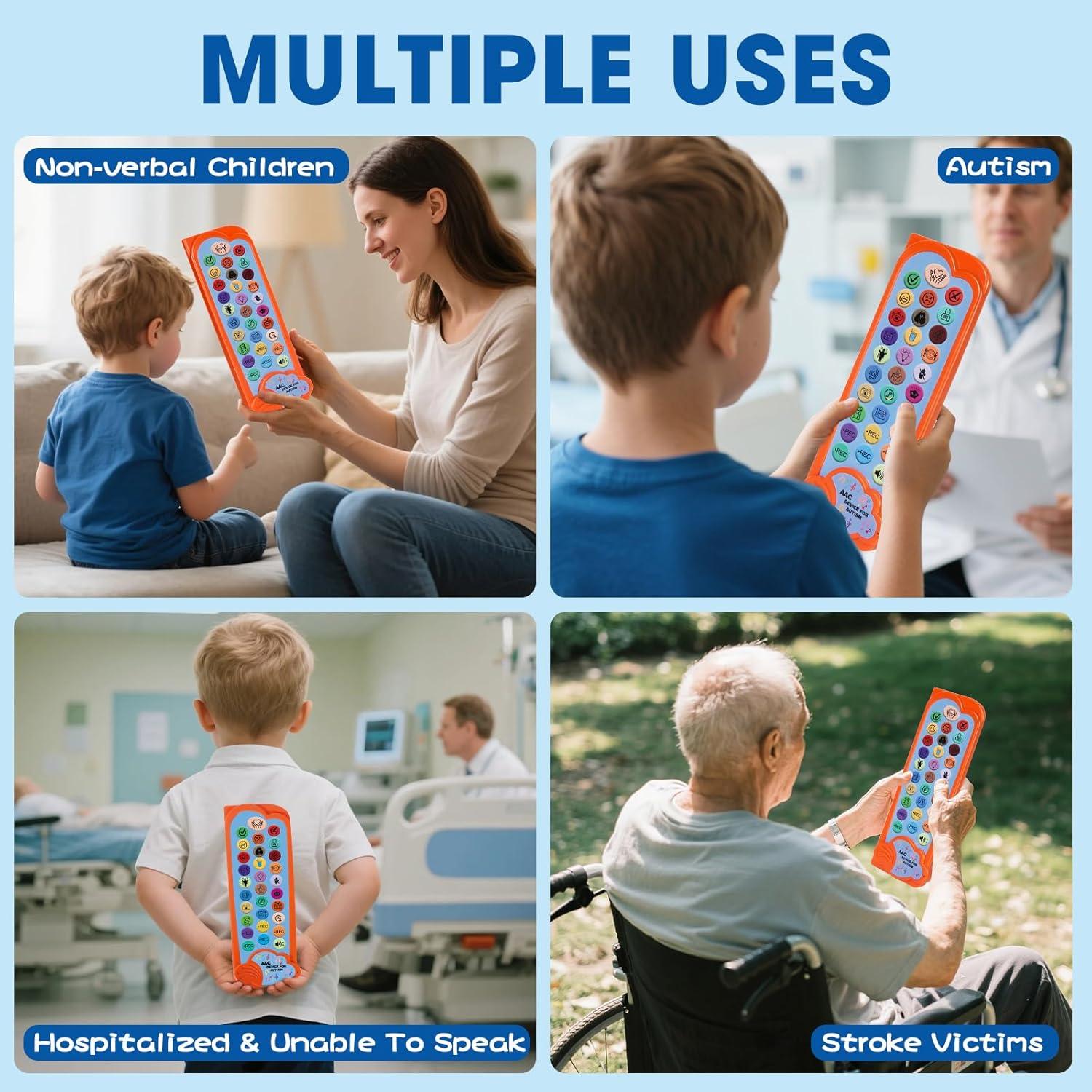Dispositivo AAC BRIFUTR para Autismo con 24 Botones y Volumen Ajustable