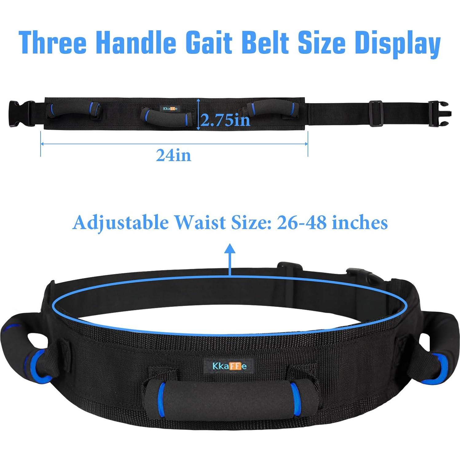 Cinturón de marcha KkaFFe con asas de goma para ancianos