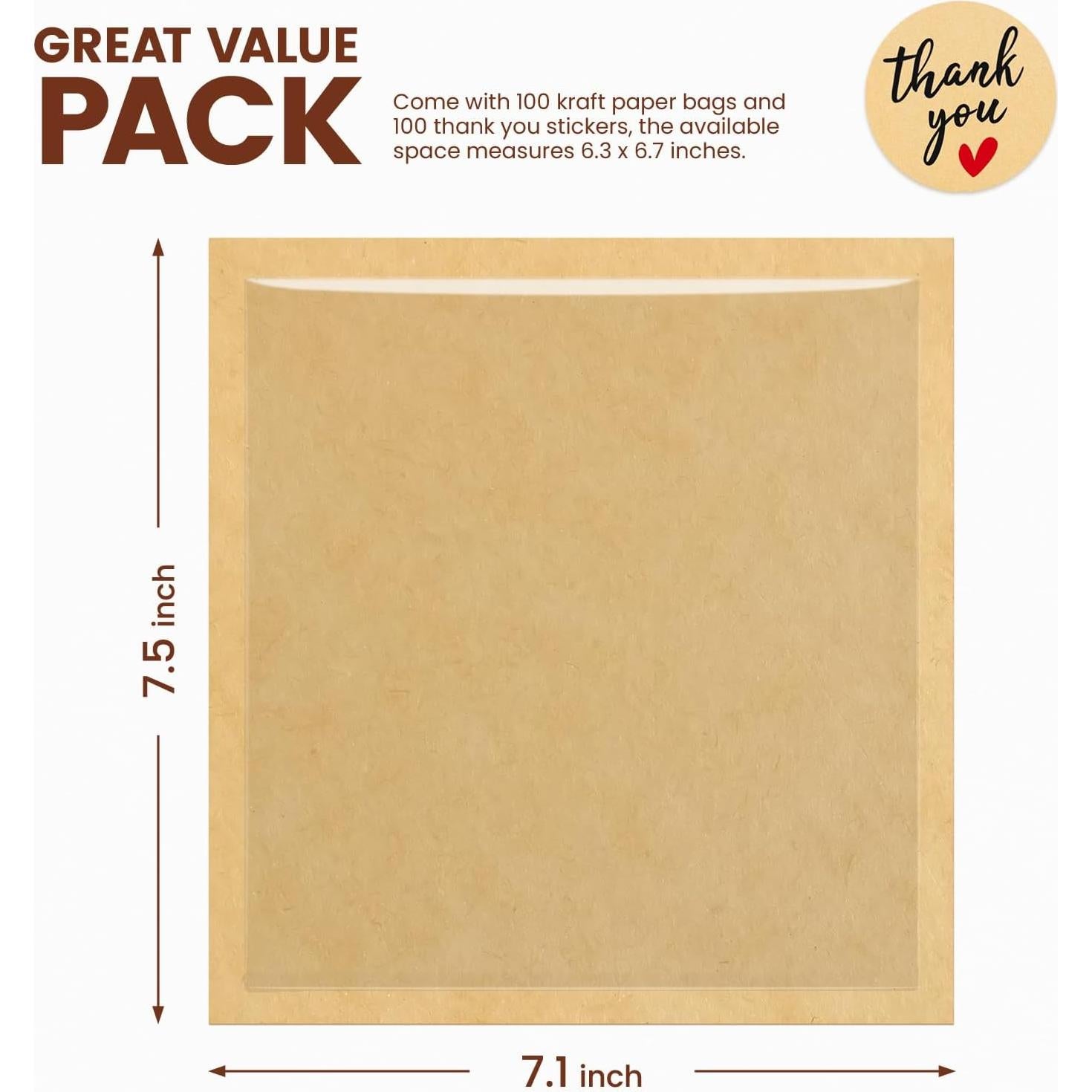 Paquete de 100 bolsas de pan Foranda 18x19 cm sellables